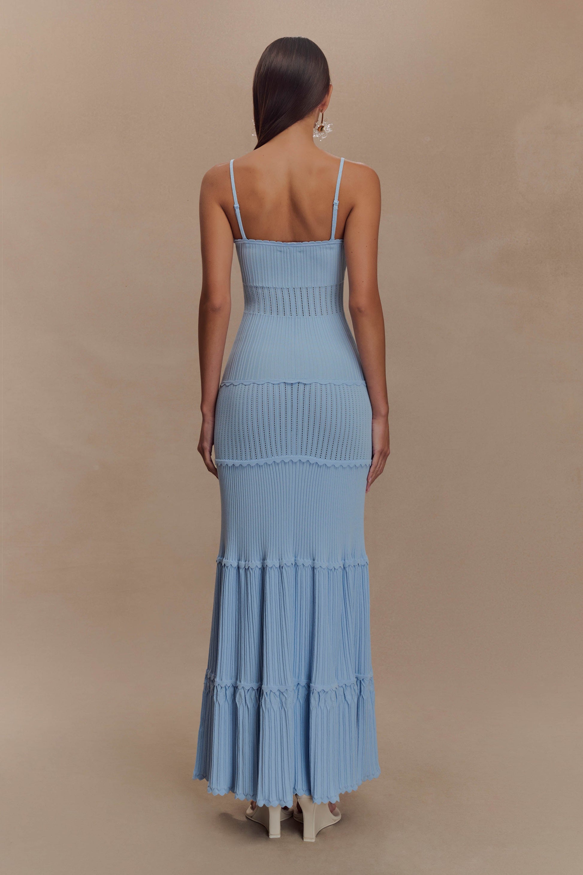 Finley Pointelle Knit Maxi Dress - Cornflower Blue #4