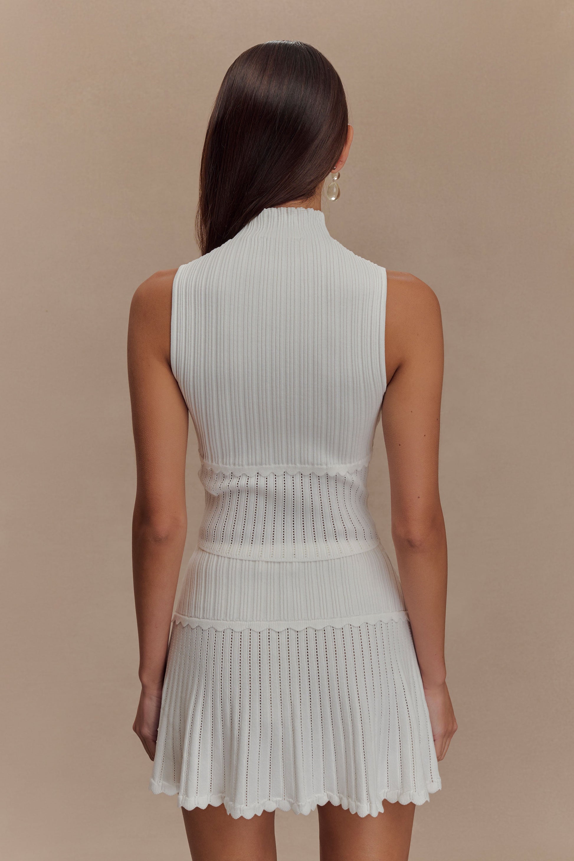 Indy Pointelle Knit Top - Ivory #2