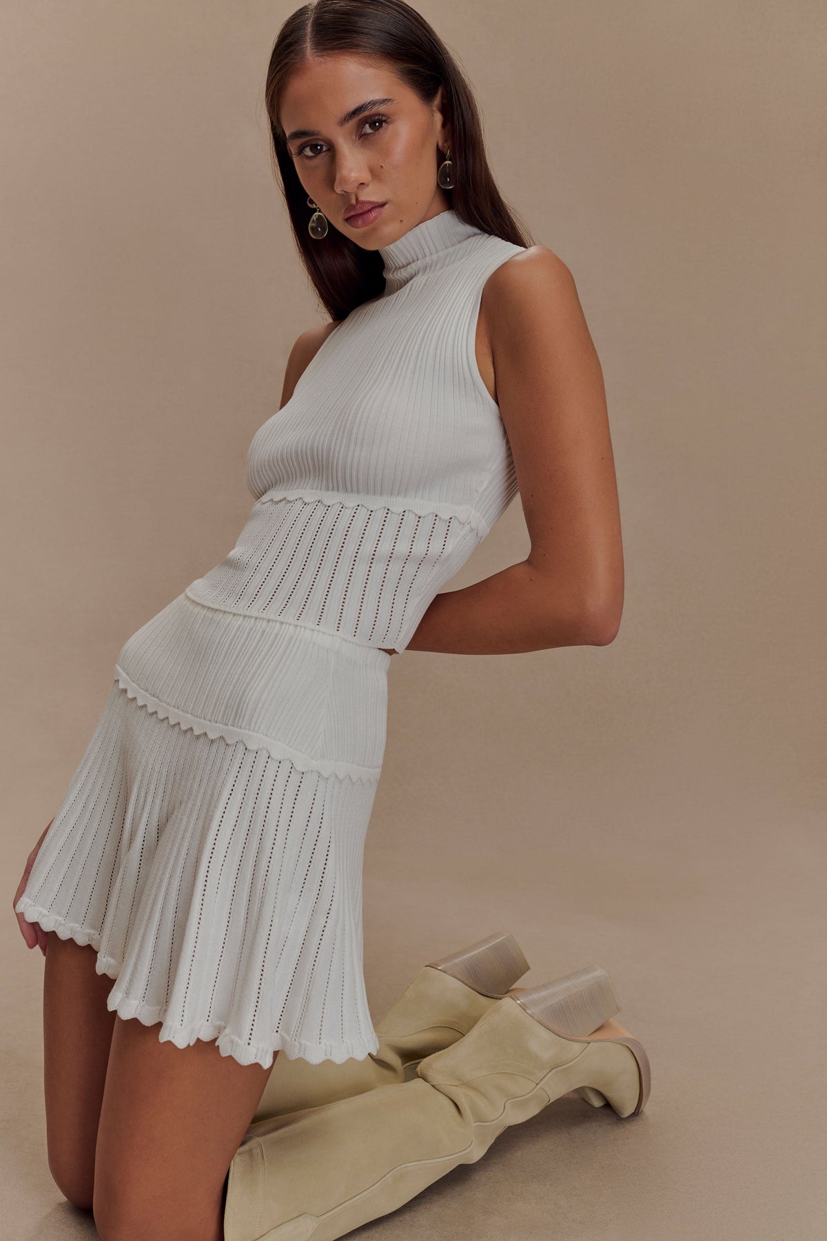 Indy Pointelle Knit Top - Ivory #4