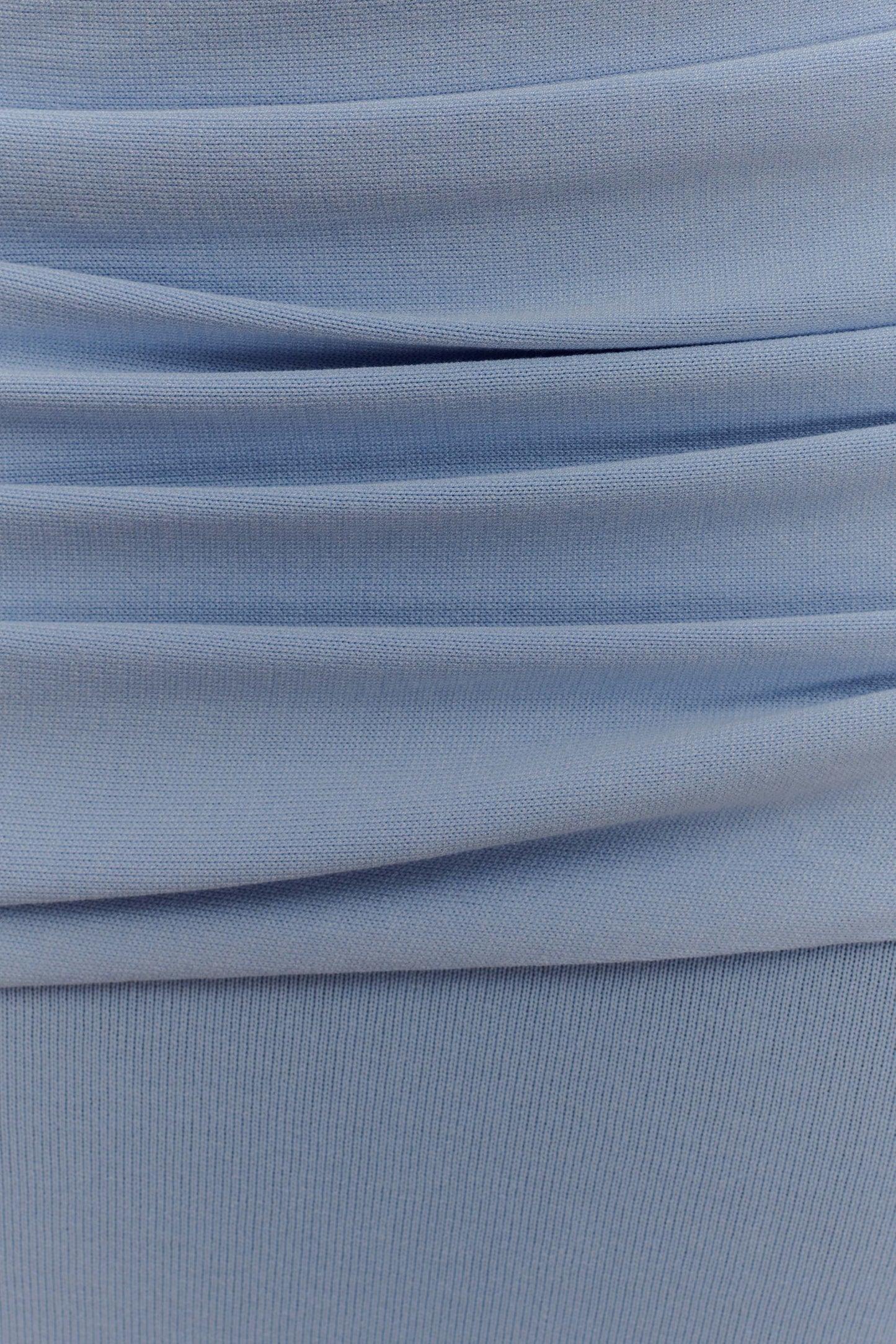 Irene Gathered Knit Maxi Skirt - Blue