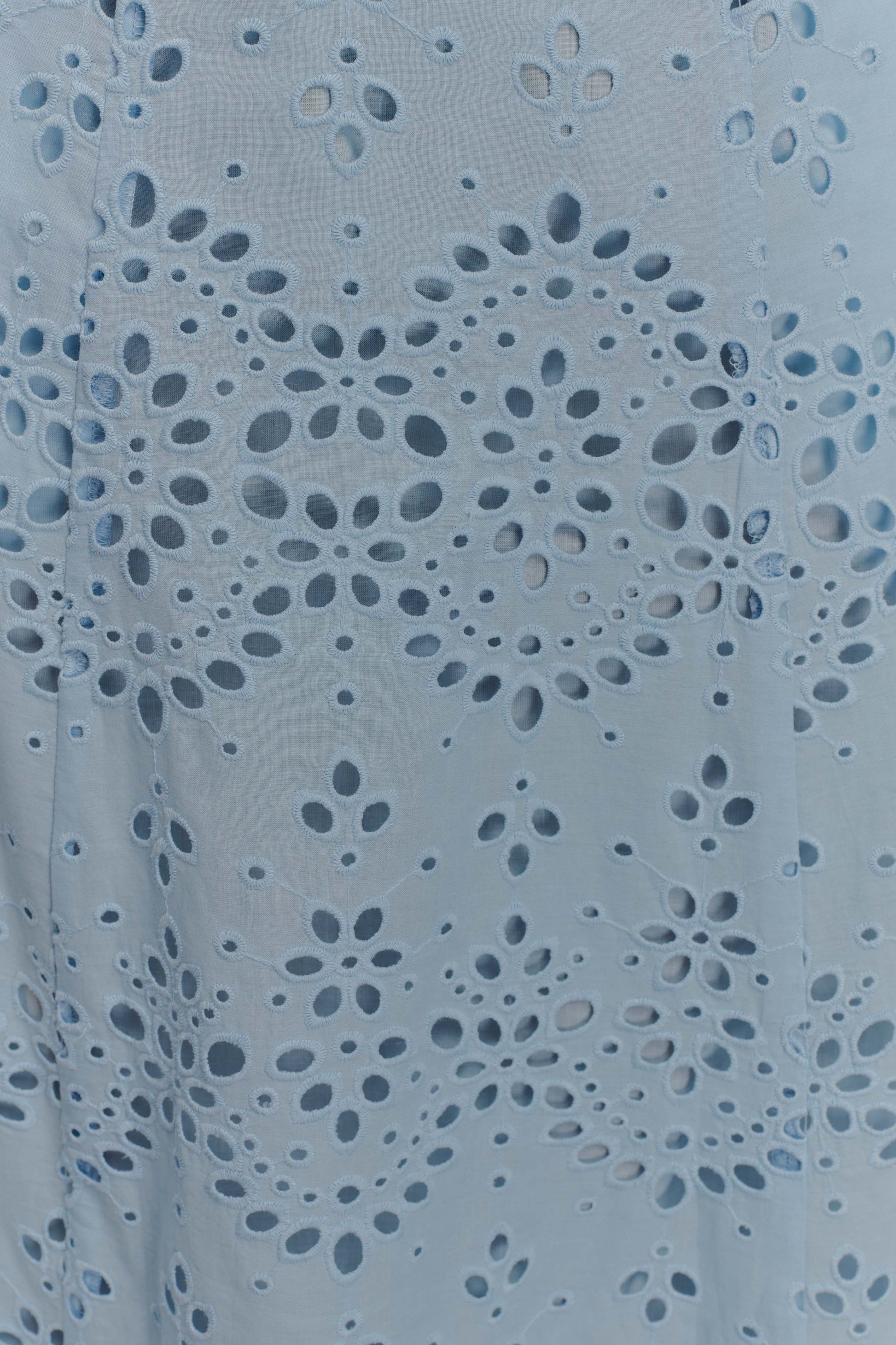 Arla Broderie Midi Skirt - Pale Cornflower Blue #7