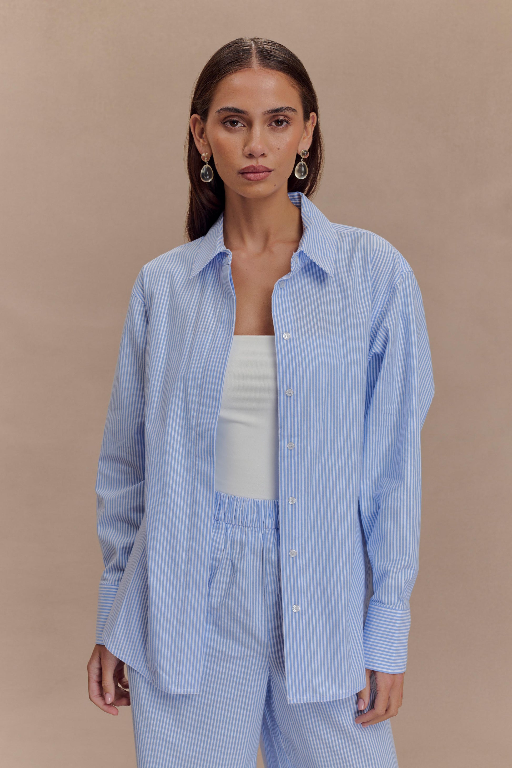 Hansen Oversized Shirt - Blue Pinstripe #6
