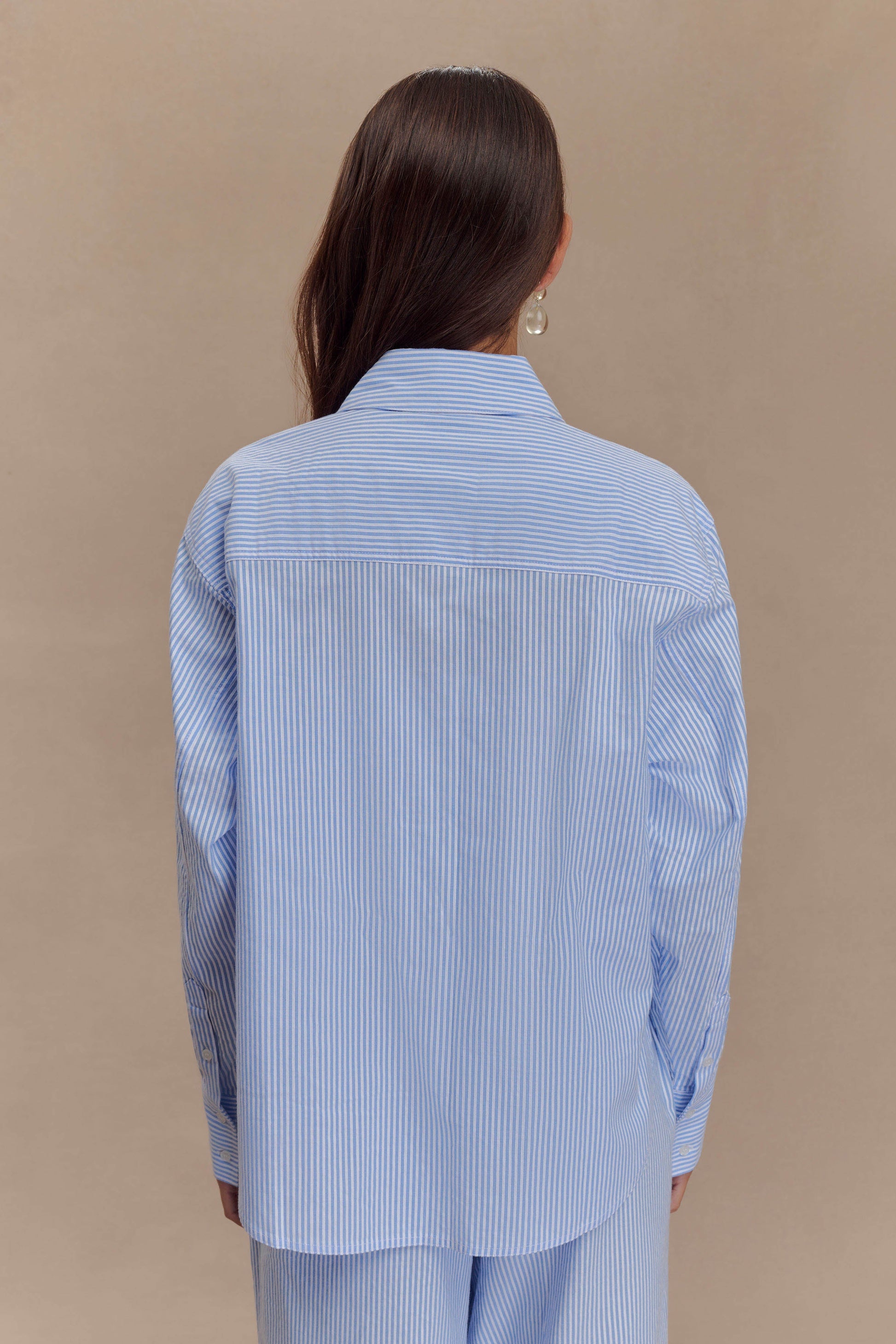 Hansen Oversized Shirt - Blue Pinstripe #5