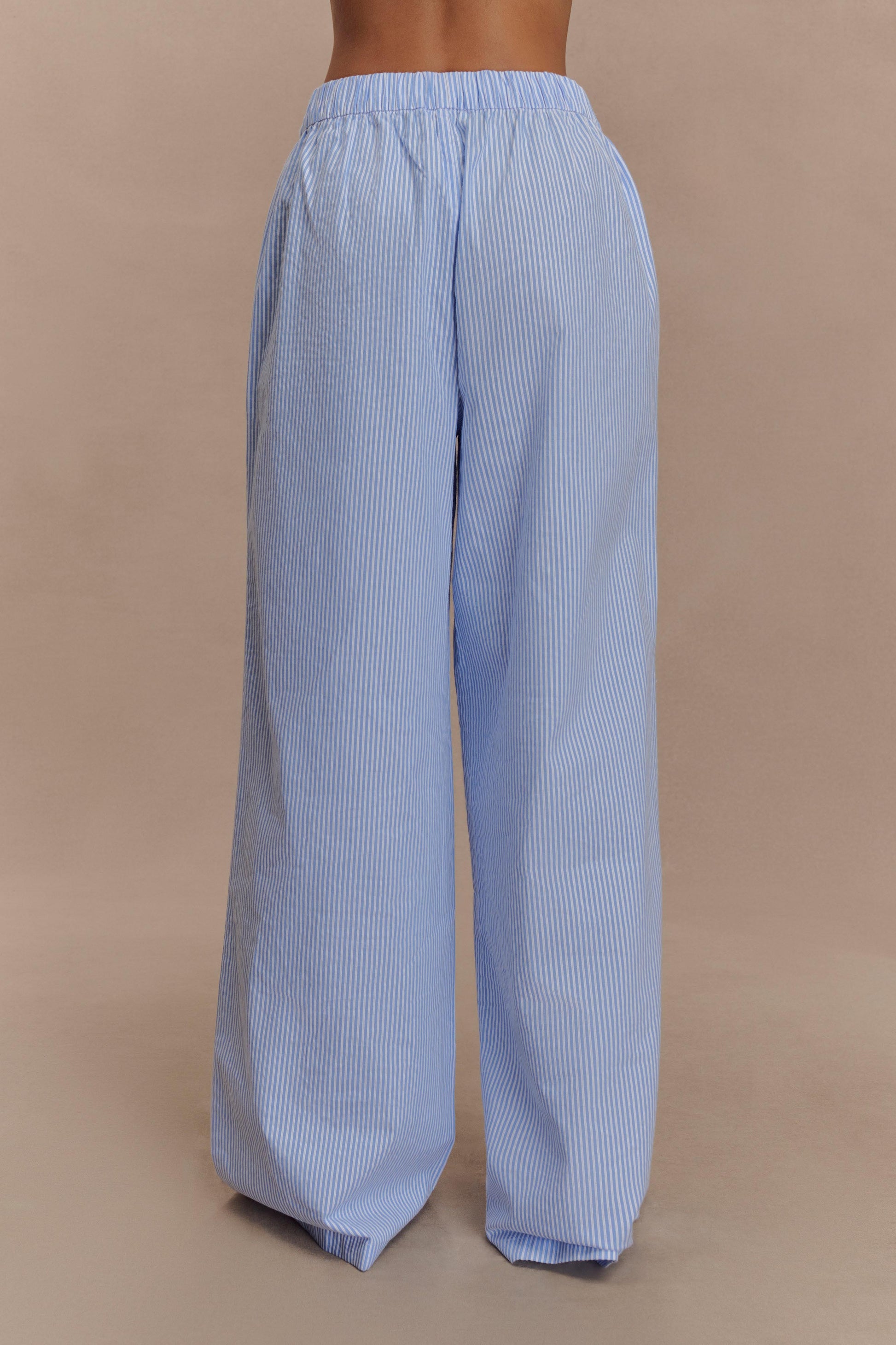 Hansen Wide Leg Pants - Blue Pinstripe #2