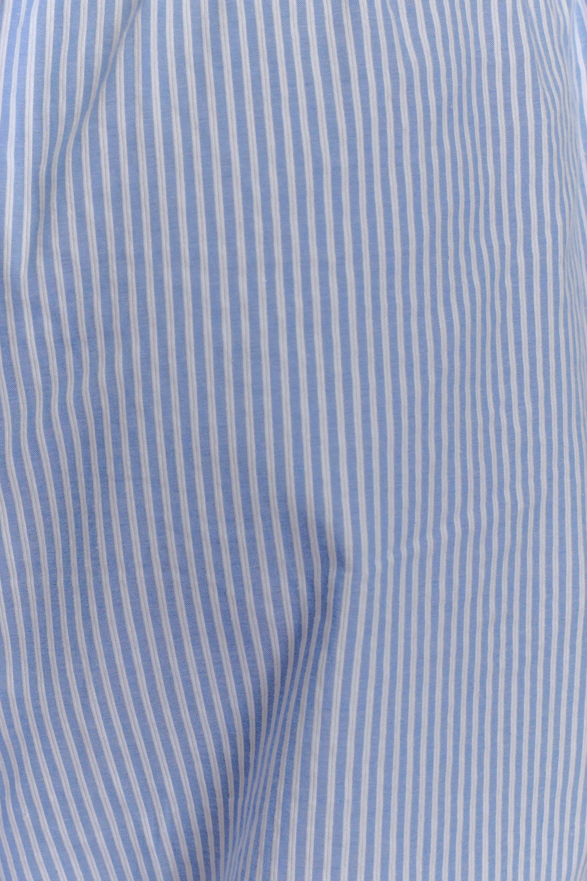 Hansen Wide Leg Pants - Blue Pinstripe #7