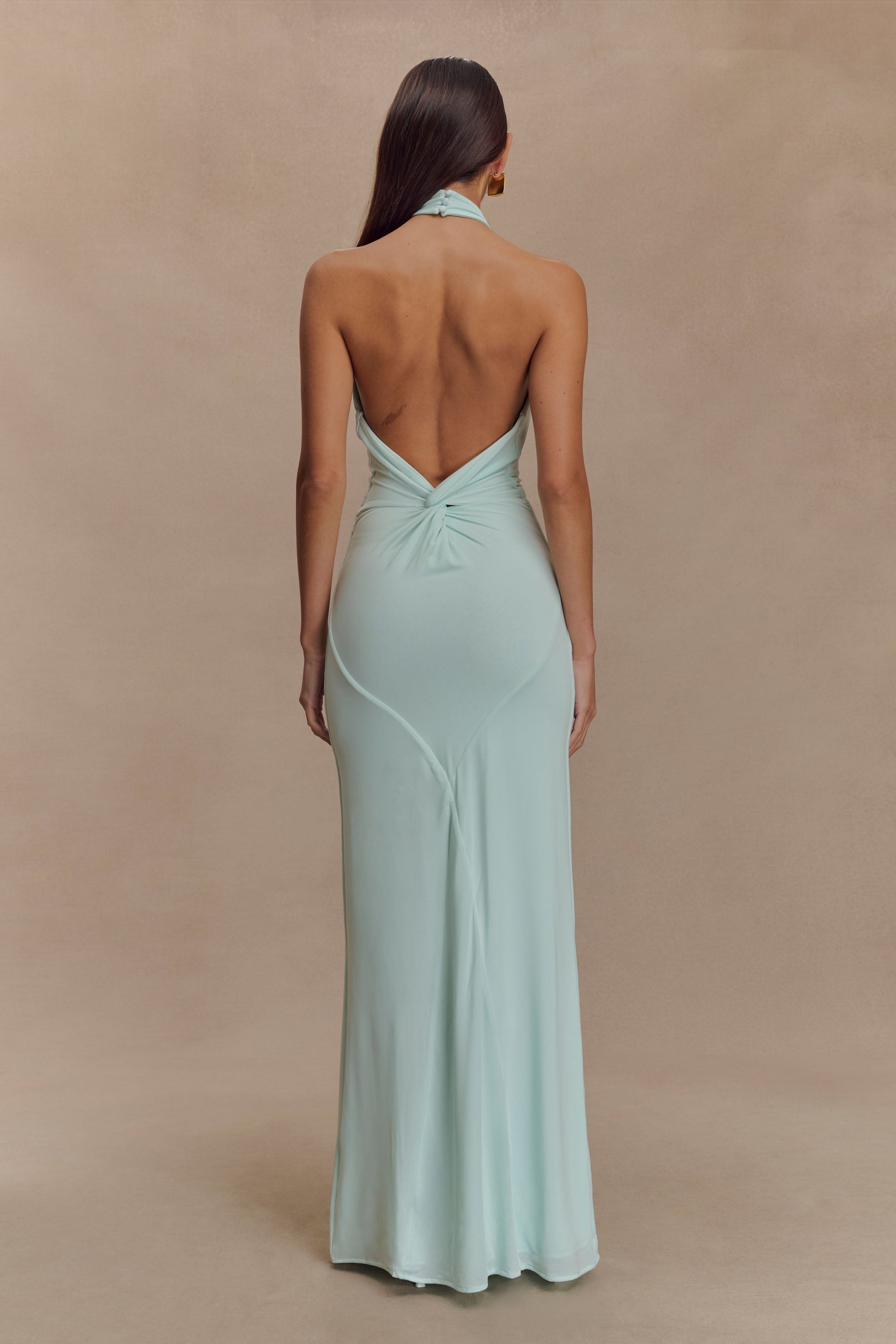 Elyna Slinky Halter Maxi Dress - Lagoon #4