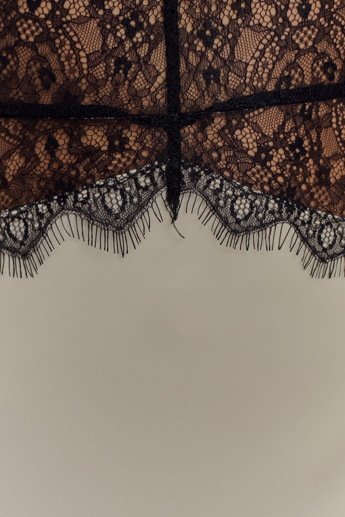 Dinah Lace And Satin Maxi Dress - Black/Ivory #7