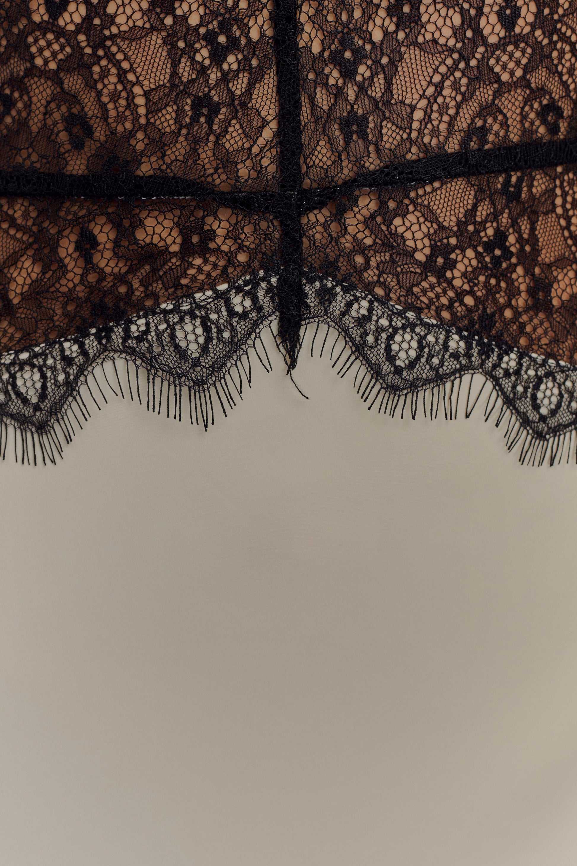 Dinah Lace And Satin Maxi Dress - Black/Ivory #7