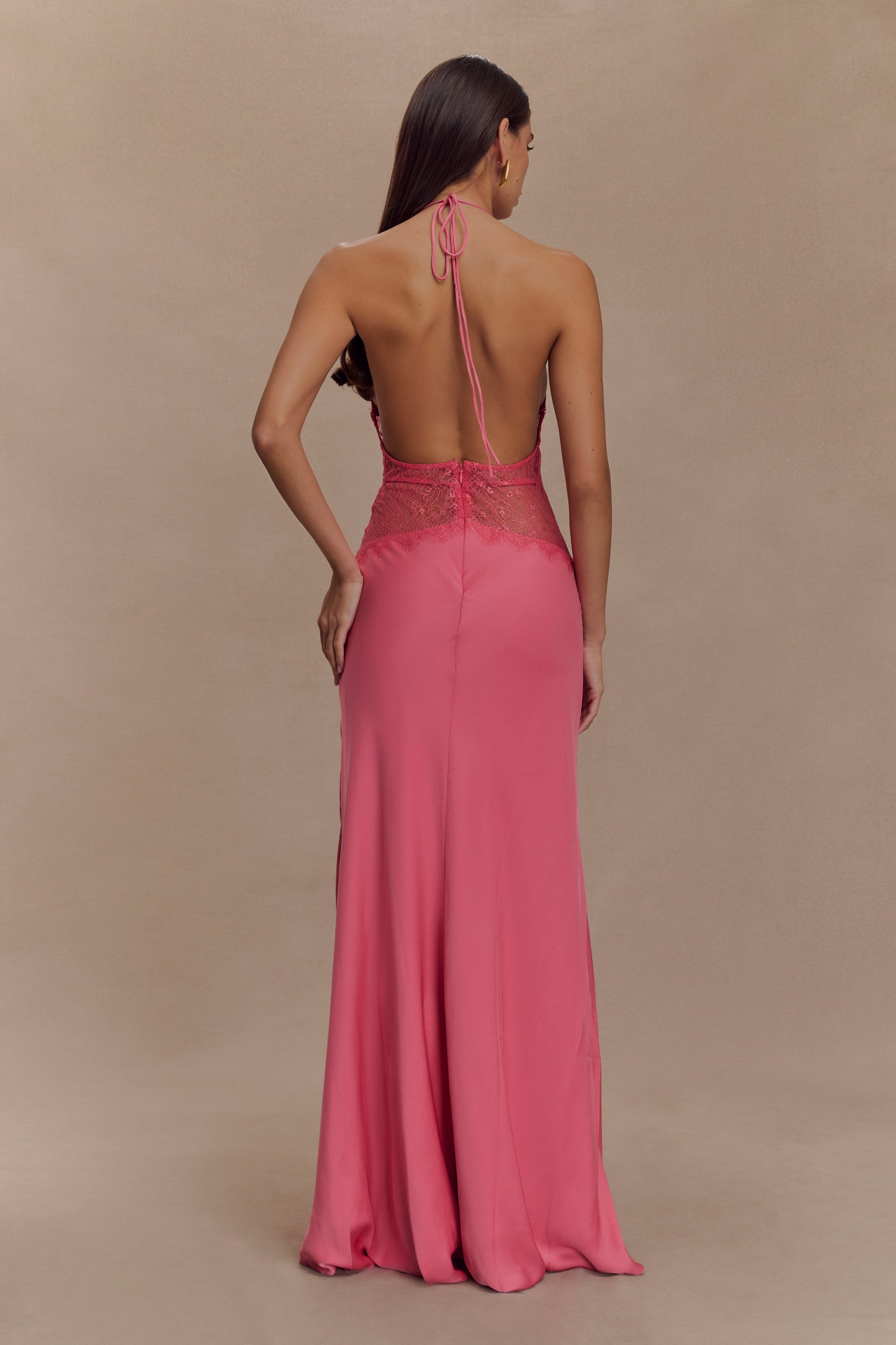 Dinah Lace And Satin Maxi Dress - Blush Rose #5