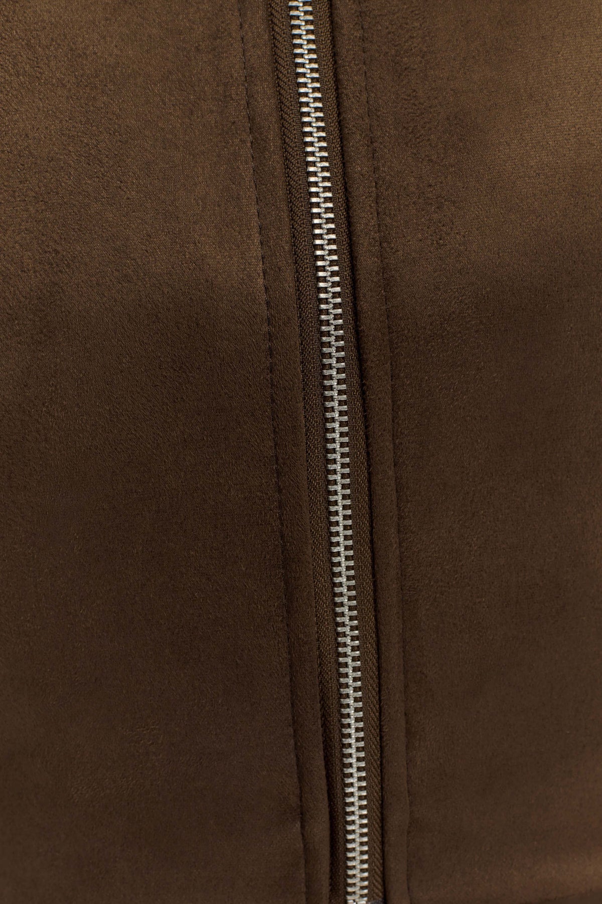 Hayes Faux Suede Collared Jacket - Chocolate #10