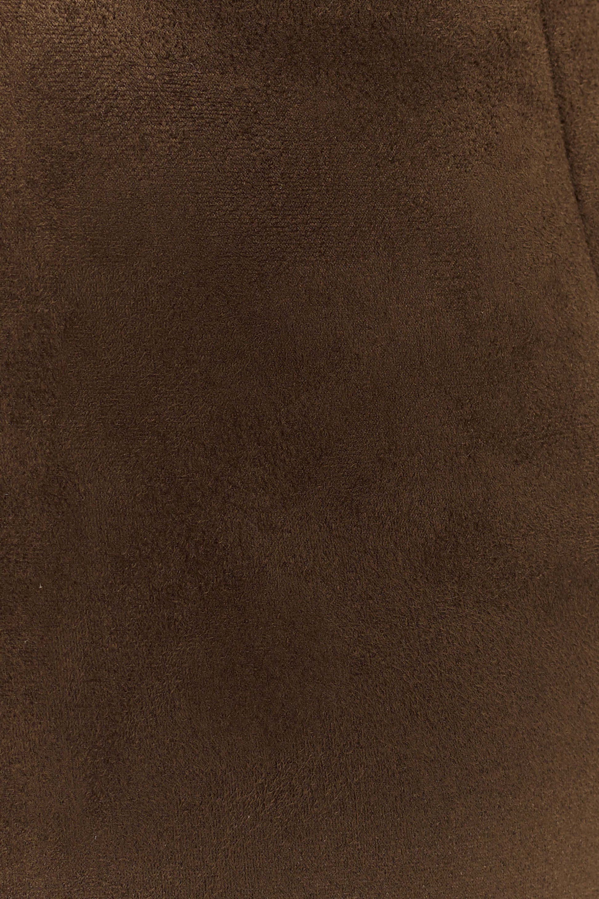 Hayes Faux Suede Midi Skirt - Chocolate #8