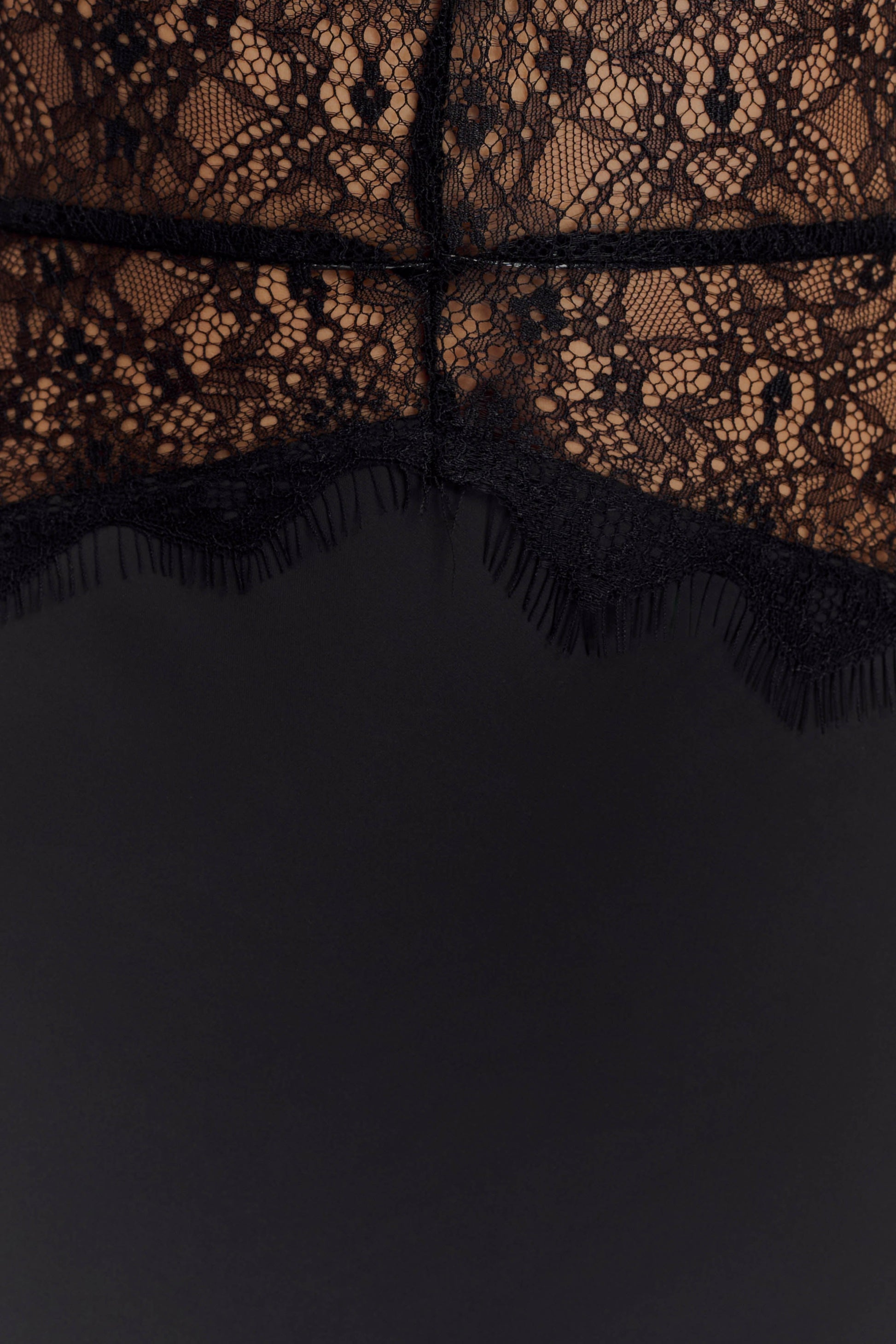 Dinah Lace And Satin Maxi Dress - Black #5