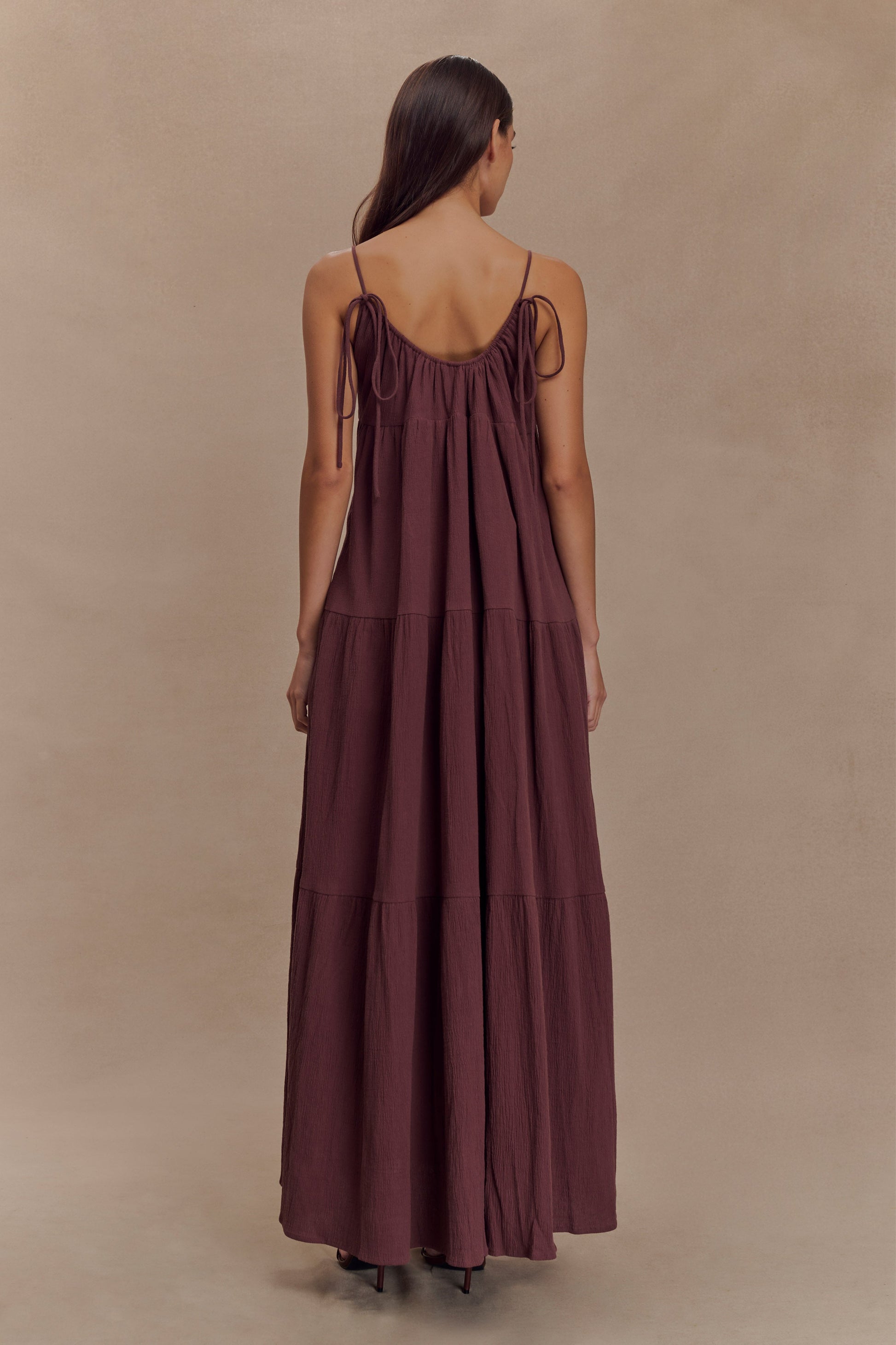 Lenny Front Tie Top - Chocolate #3