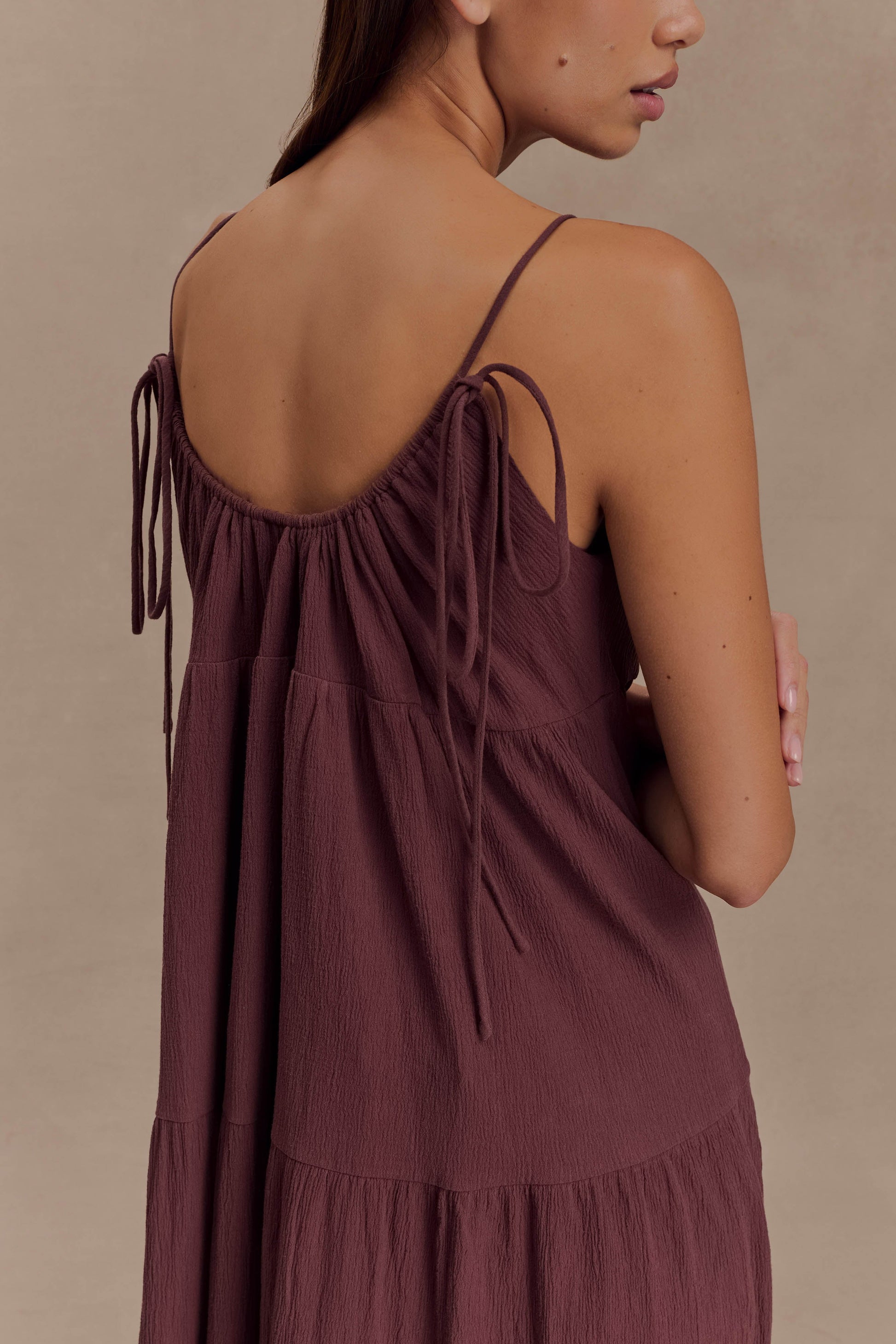 Lenny Front Tie Top - Chocolate #5