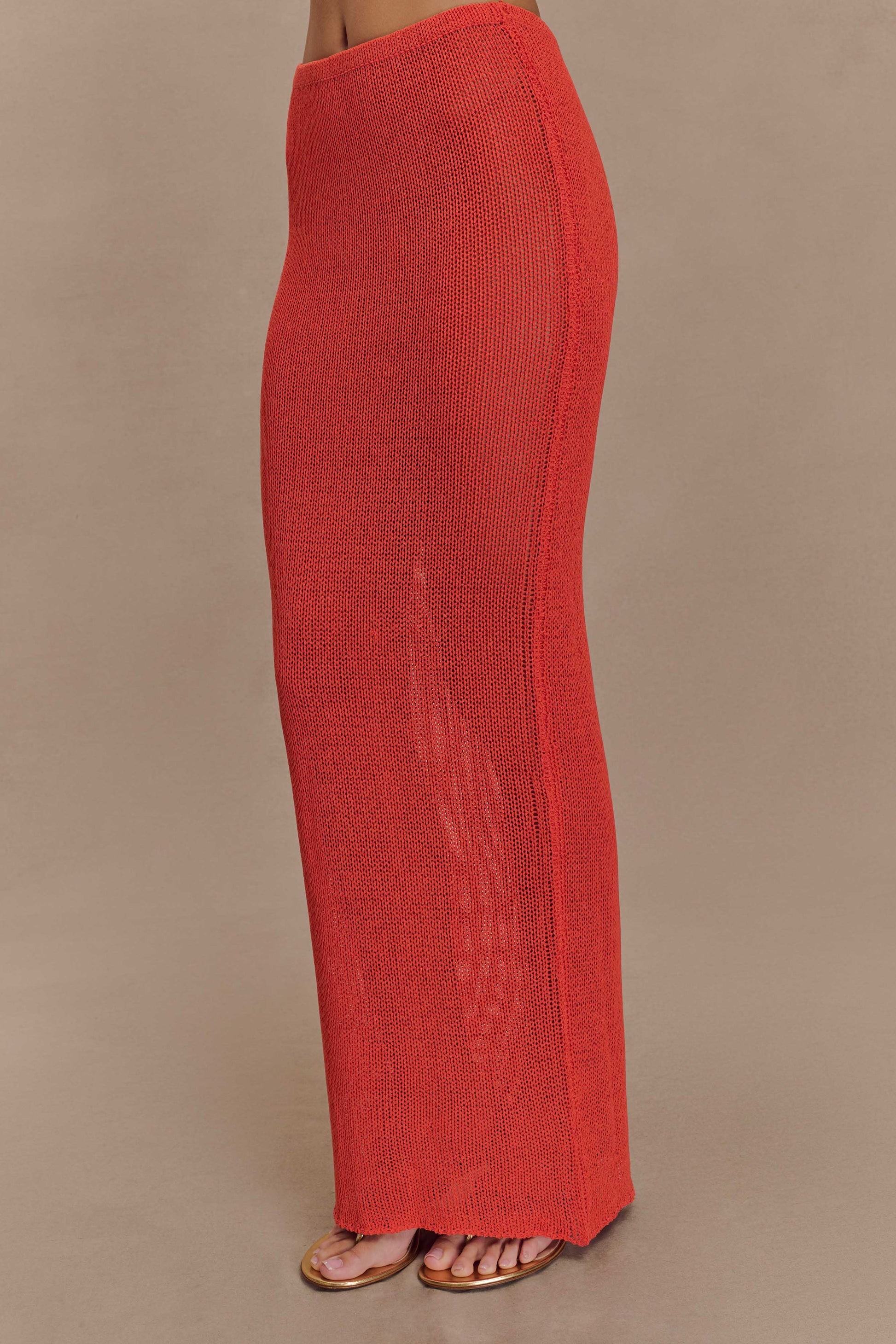 Reagan Knit Maxi Skirt - Orange #5
