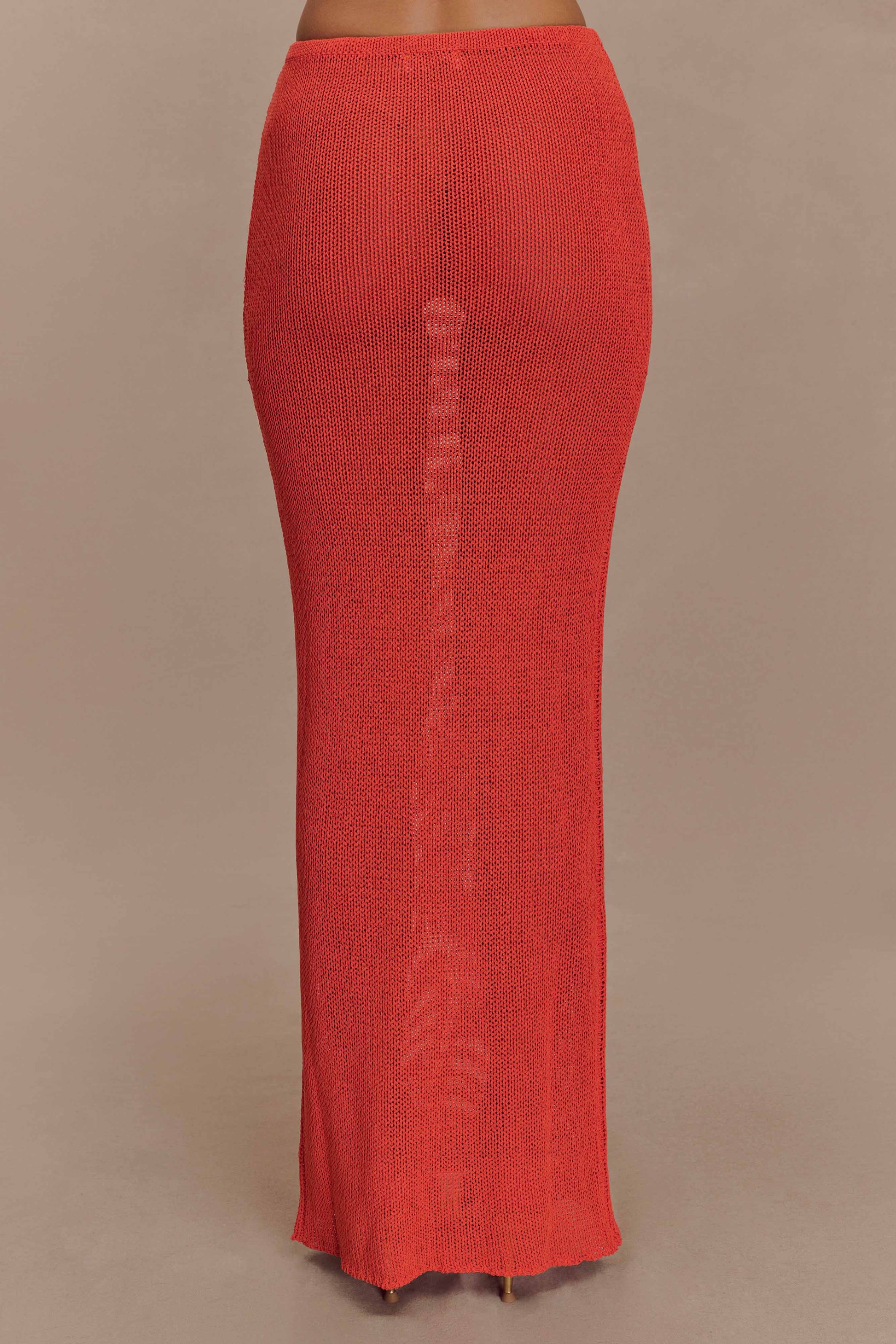 Reagan Knit Maxi Skirt - Orange #2