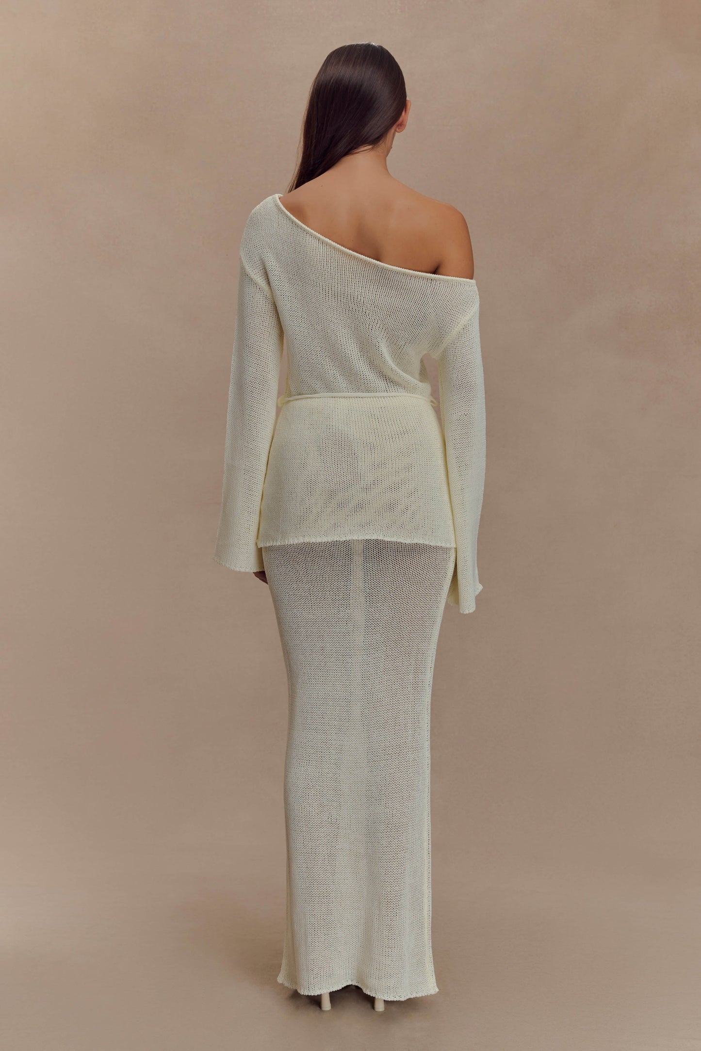 Reagan Off Shoulder Knit Top - White