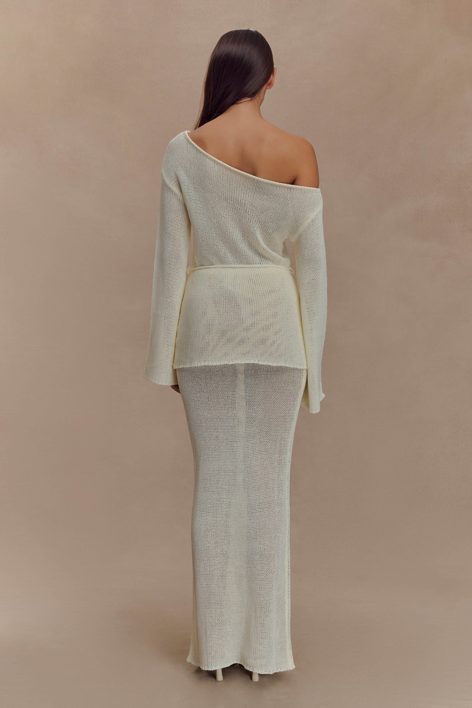 Reagan Off Shoulder Knit Top - White #6