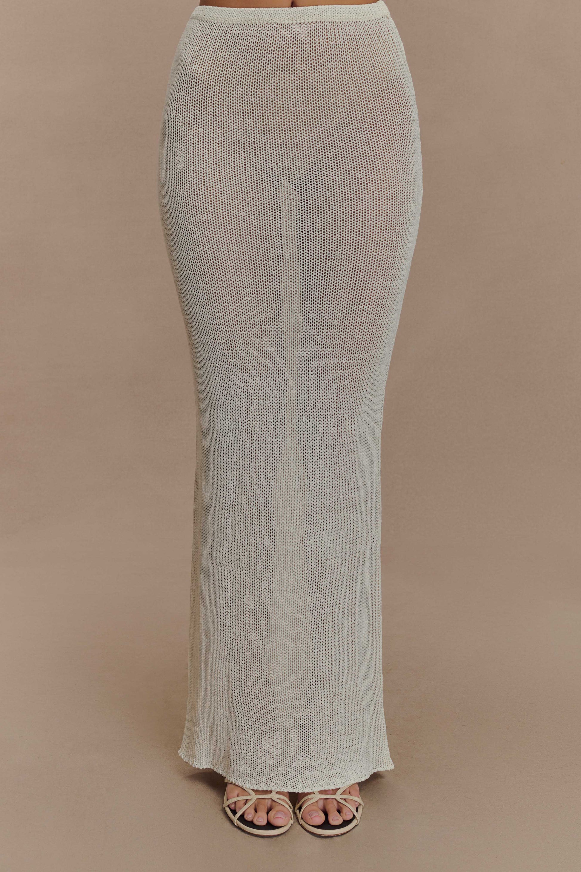 Reagan Knit Maxi Skirt - White #2