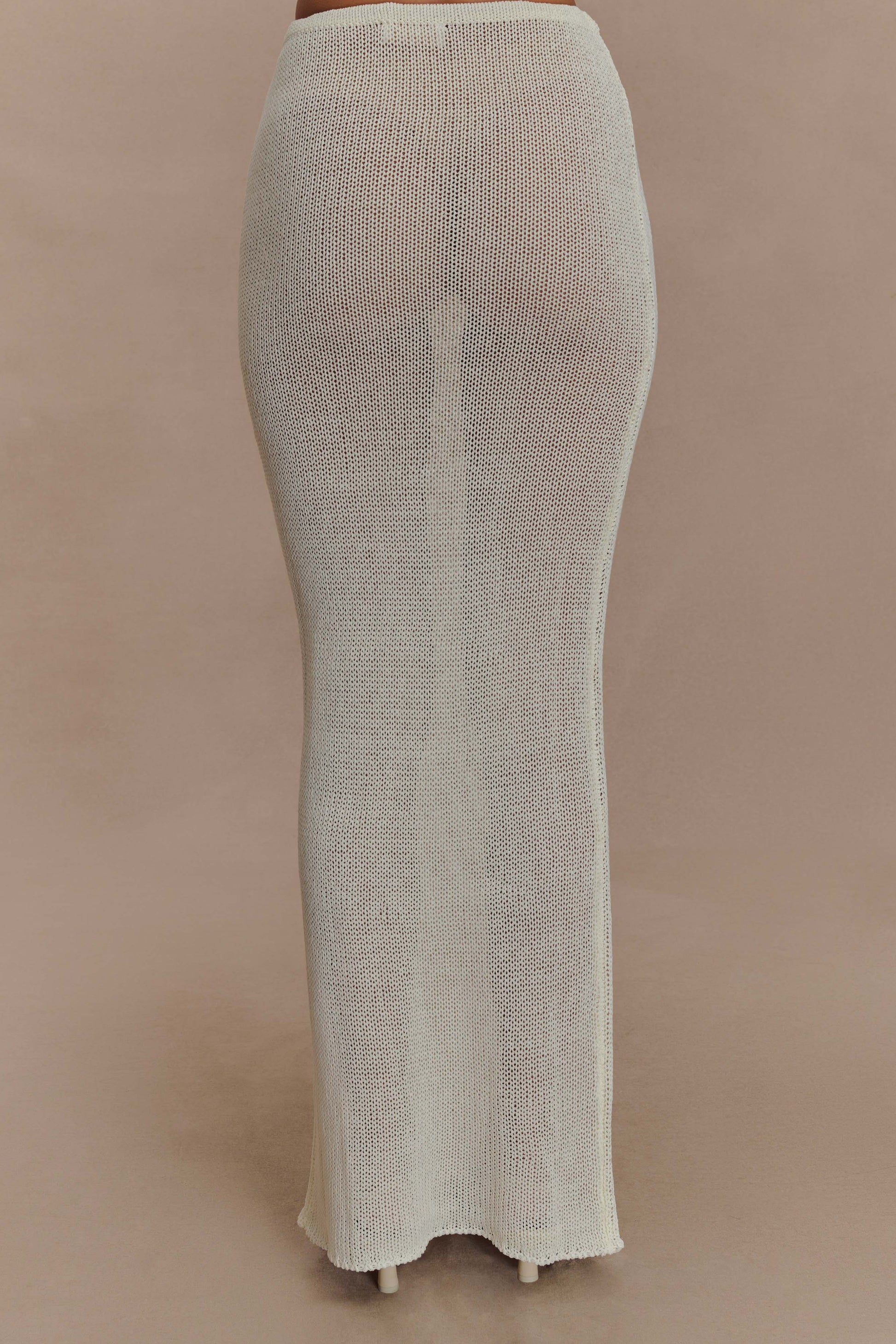 Reagan Knit Maxi Skirt - White #3
