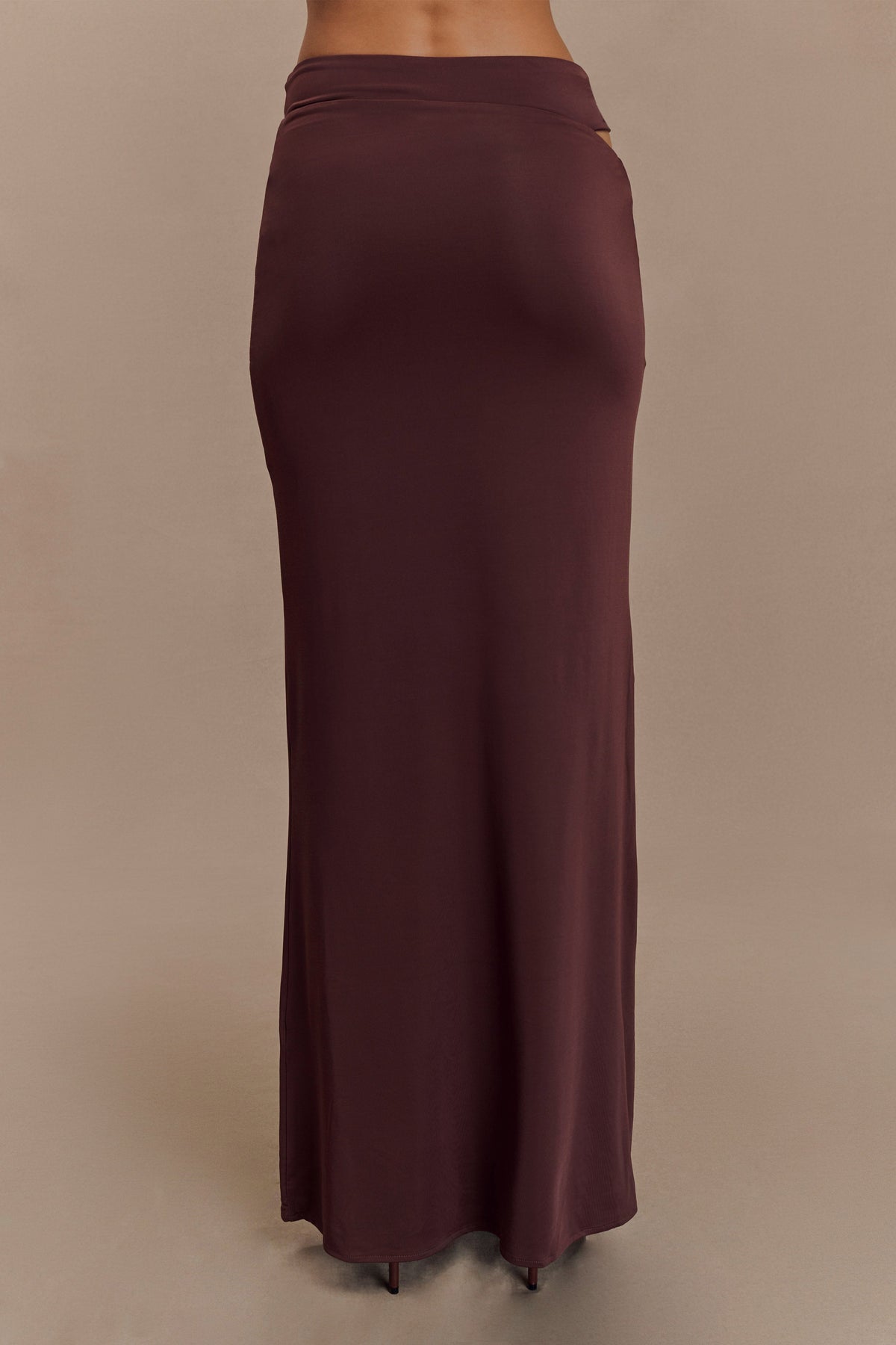 Haven Slinky Twist Midi Skirt - Chocolate #2