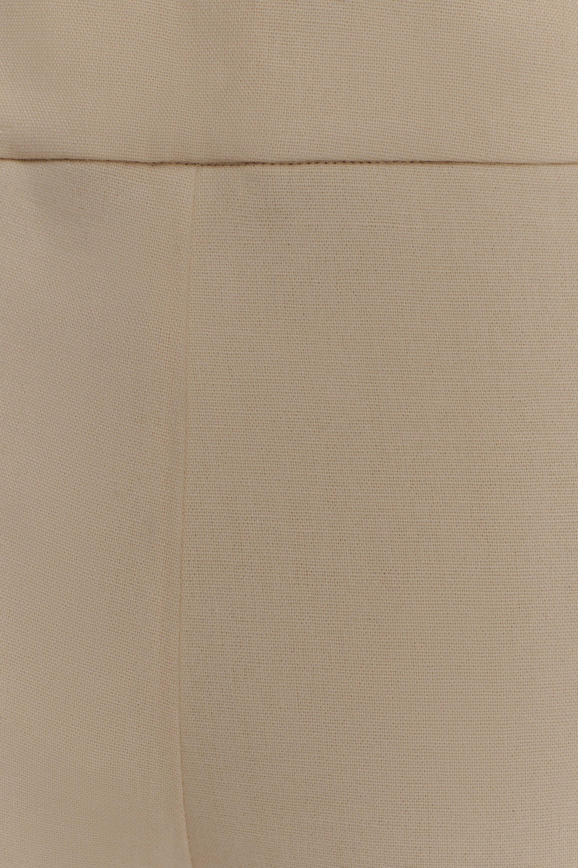 Raya Mid Rise Wide Leg Linen Pant - Natural Beige #7