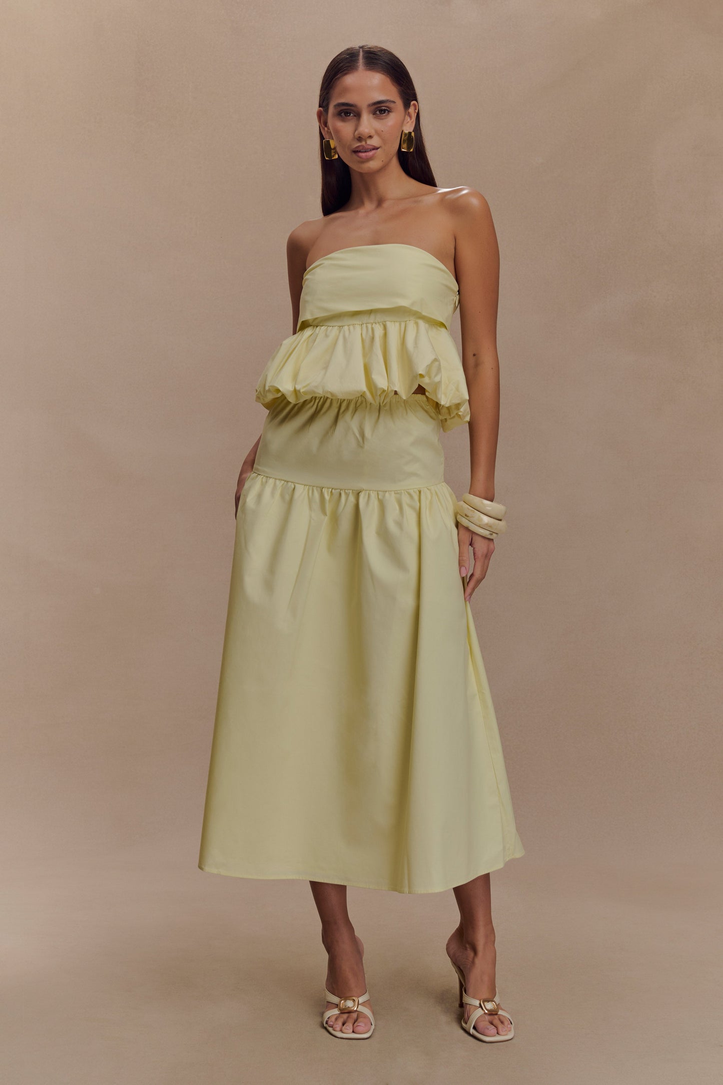 Amirah Midi Skirt - Lemon