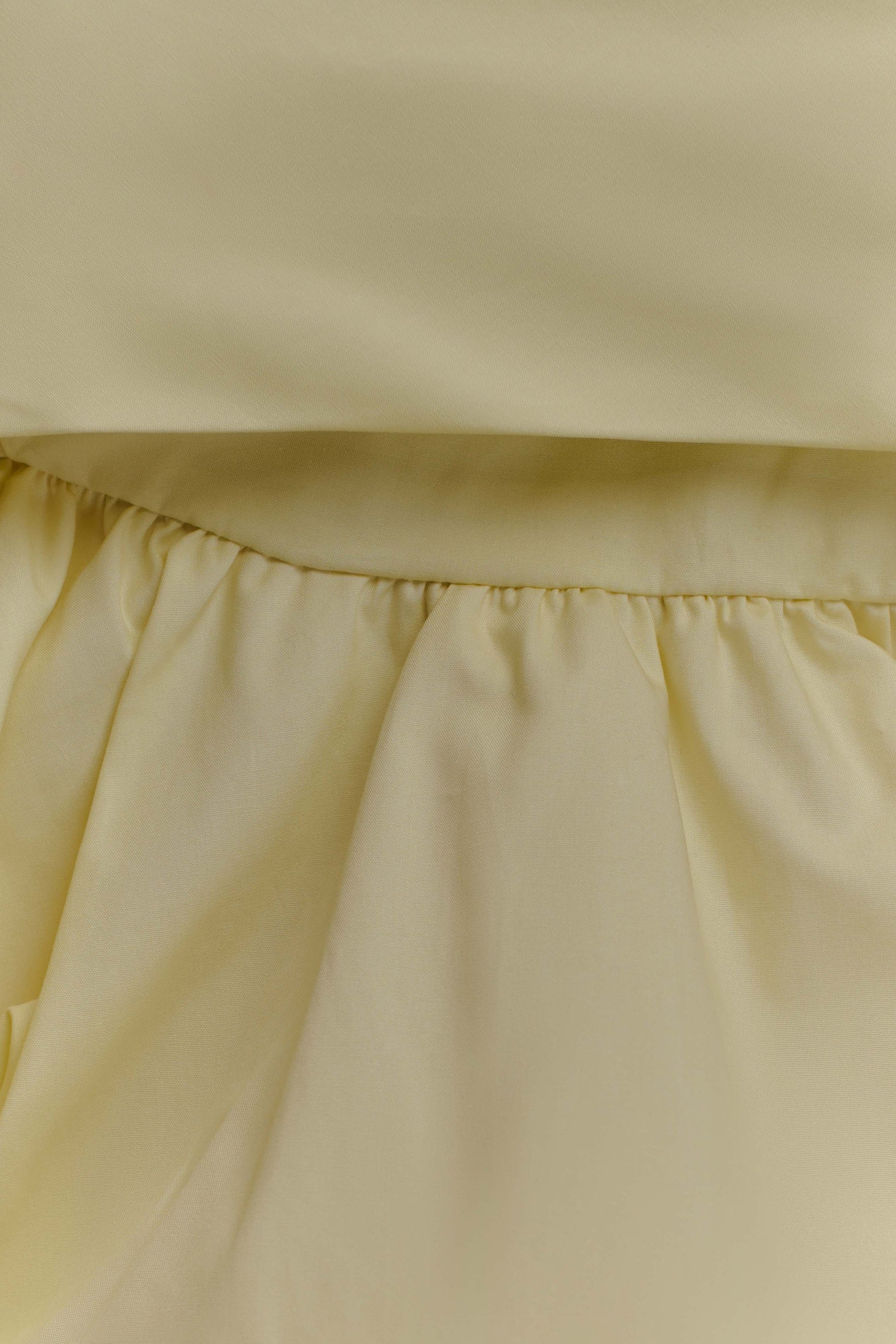 Amirah Strapless Bubble Crop Top - Lemon #7