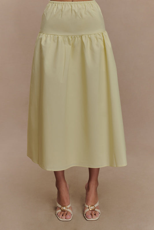 Amirah Midi Skirt - Lemon