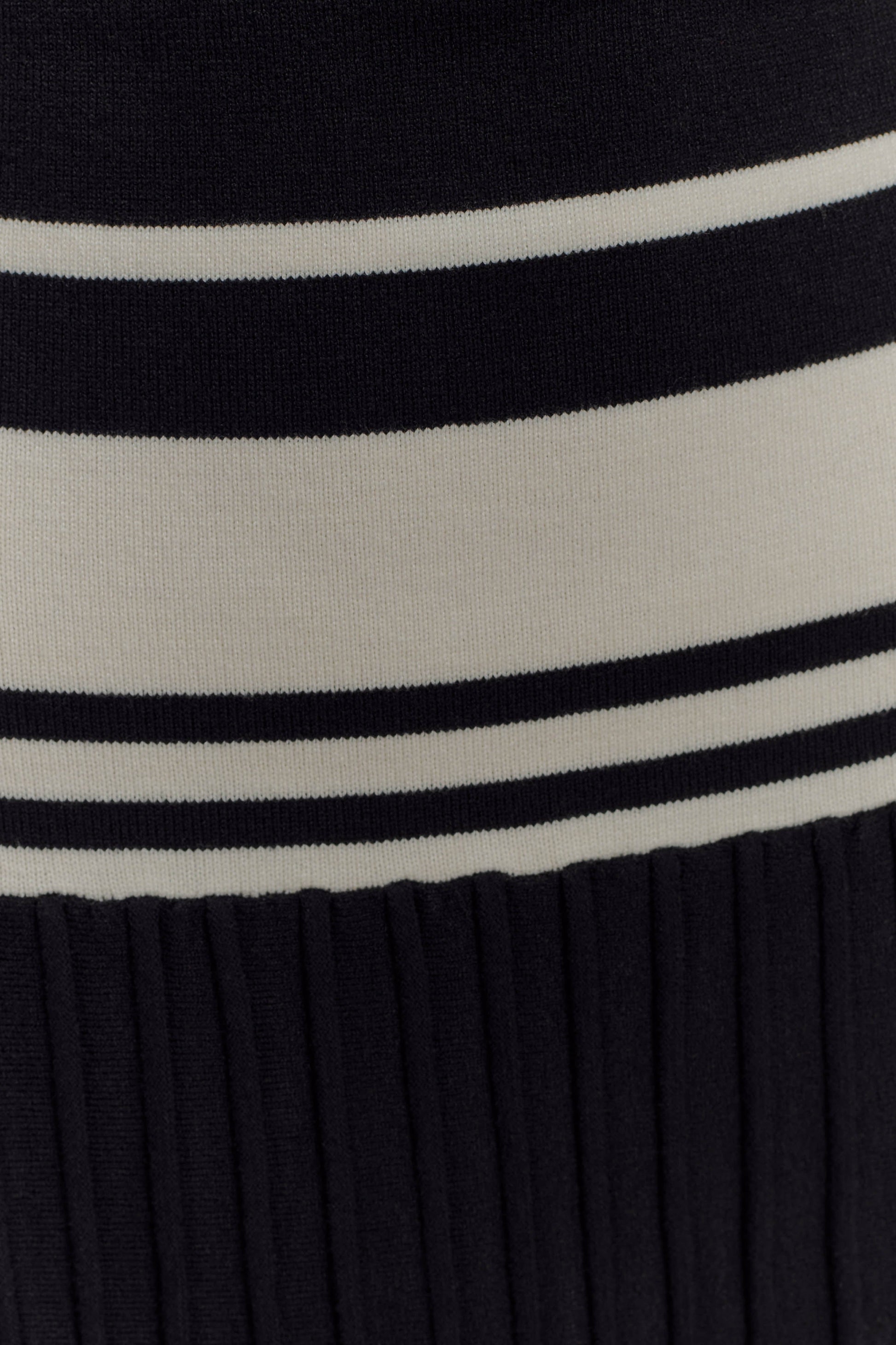 Solaris Strapless Contrast Knit Maxi Dress - Black/White #6