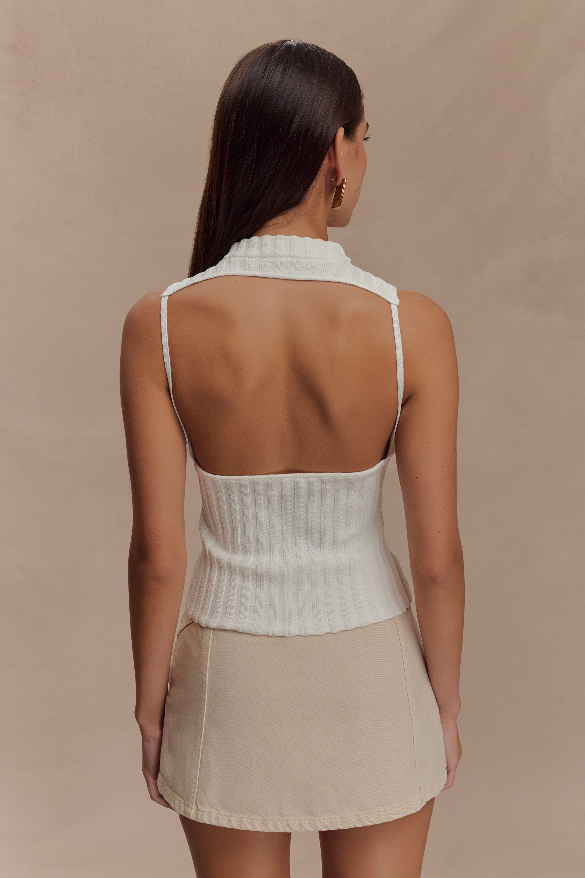 Oona Turtle Neck Knit Top - Ivory #2