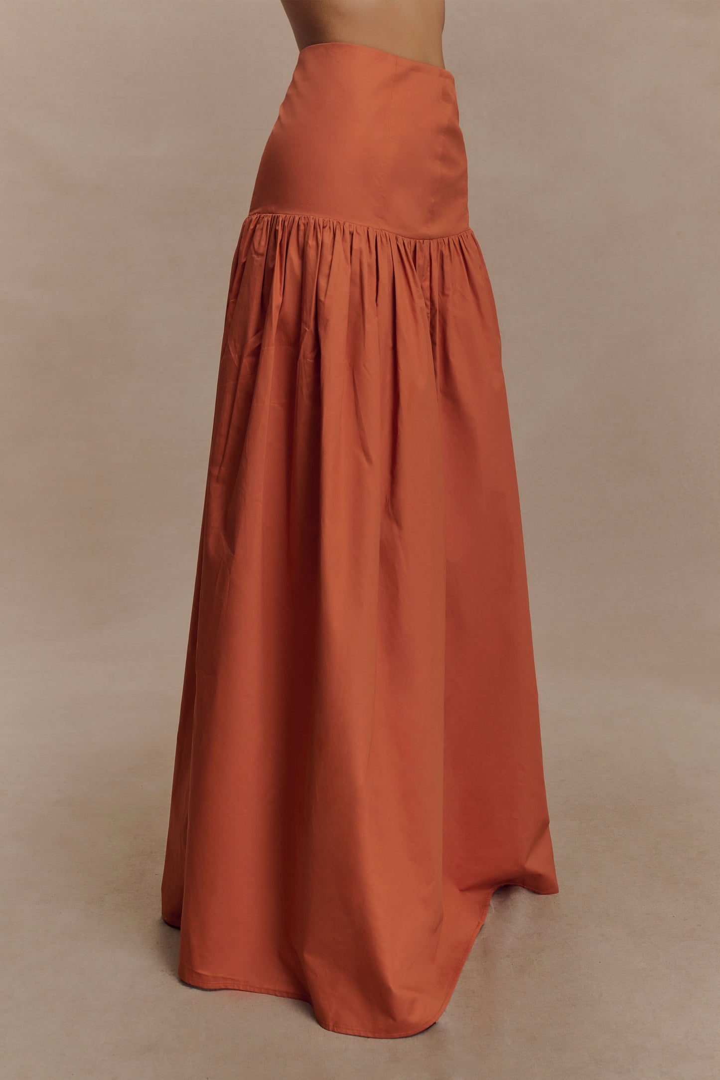 Autumn Maxi Skirt - Burnt Orange