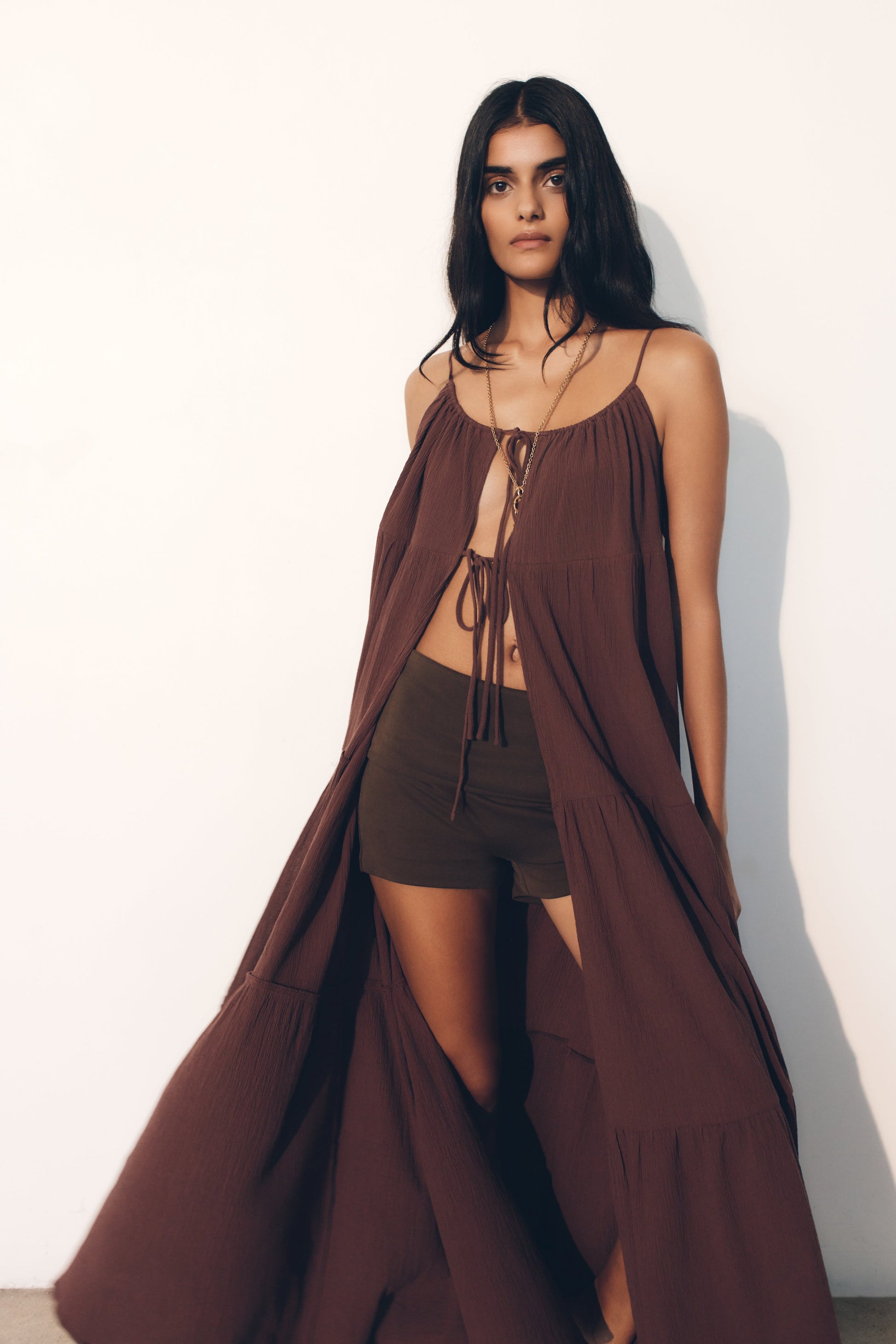 Birdie Fold Over Shorts - Chocolate #8