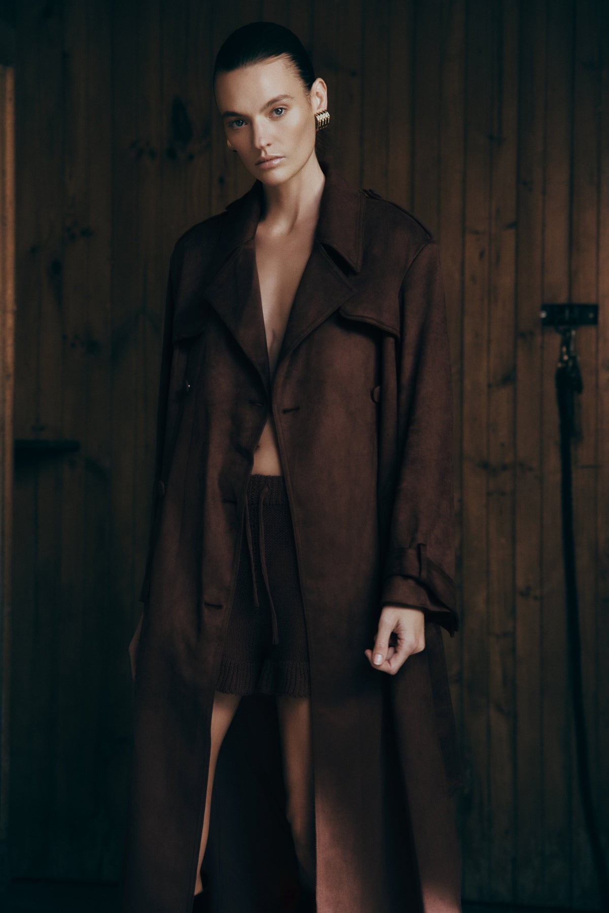 Marc Faux Suede Coat - Cocoa Chocolate #3