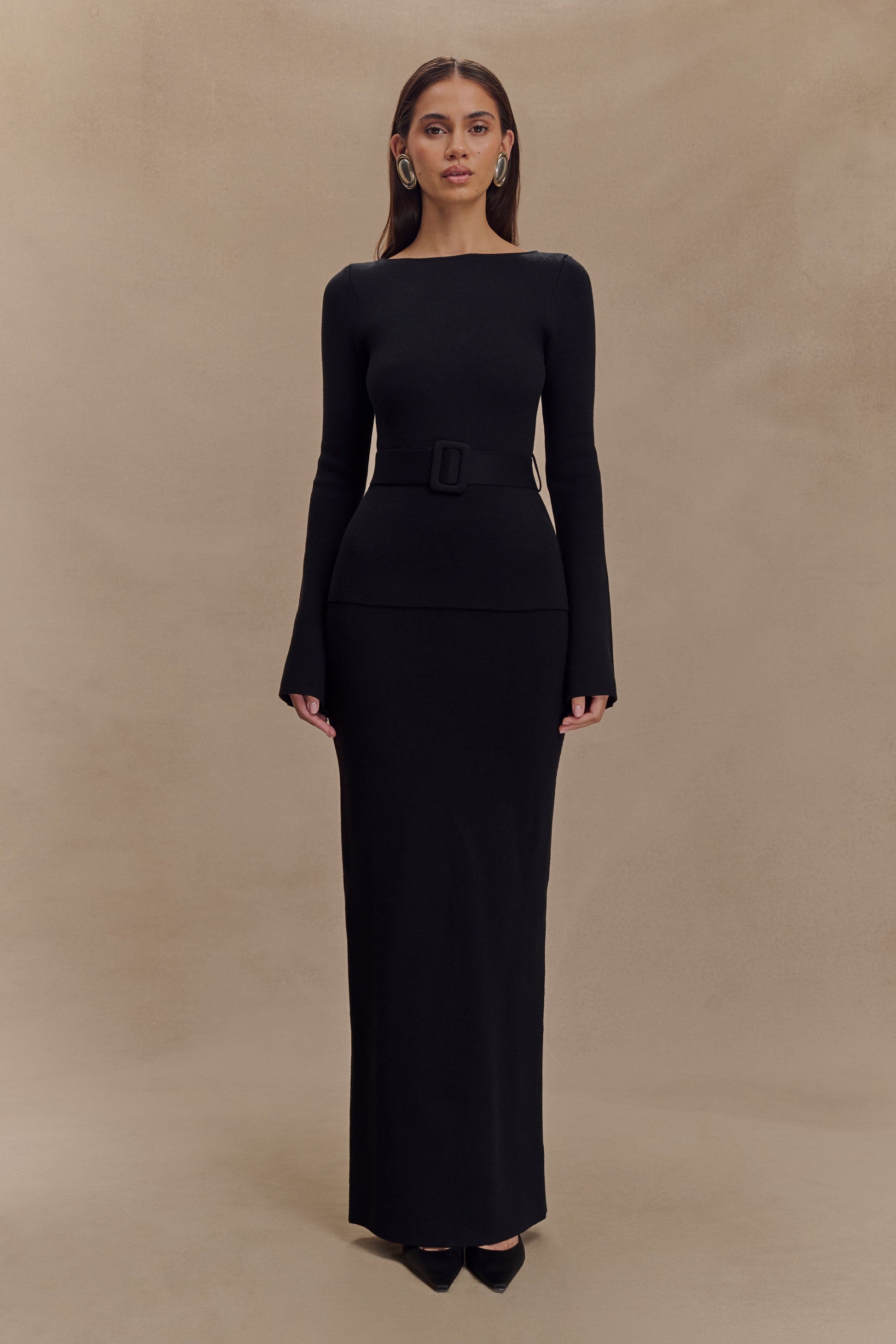 Justine Belted Knit Top - Black #4