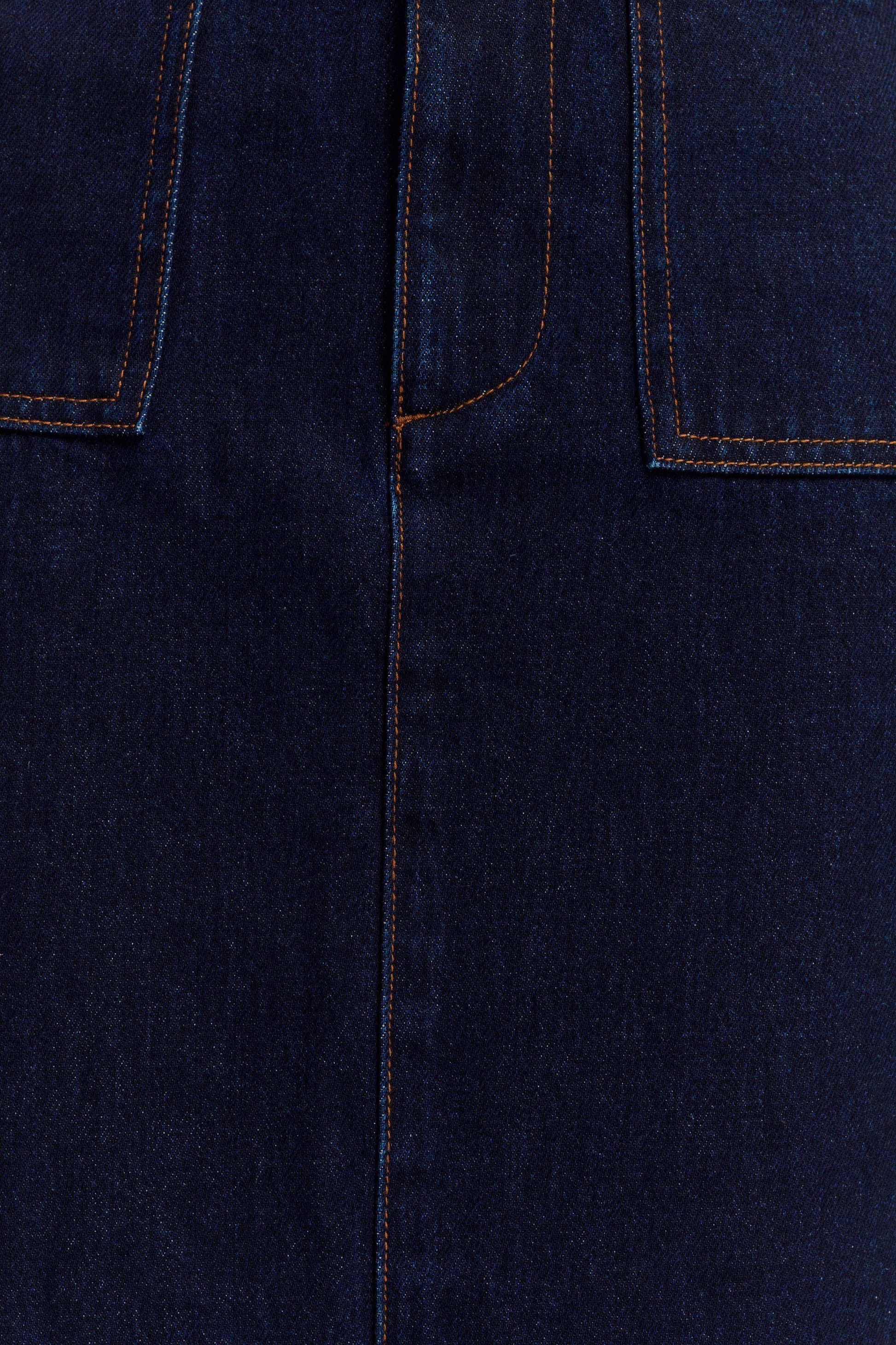 Fallon Denim Midi Skirt - Indigo Blue #6