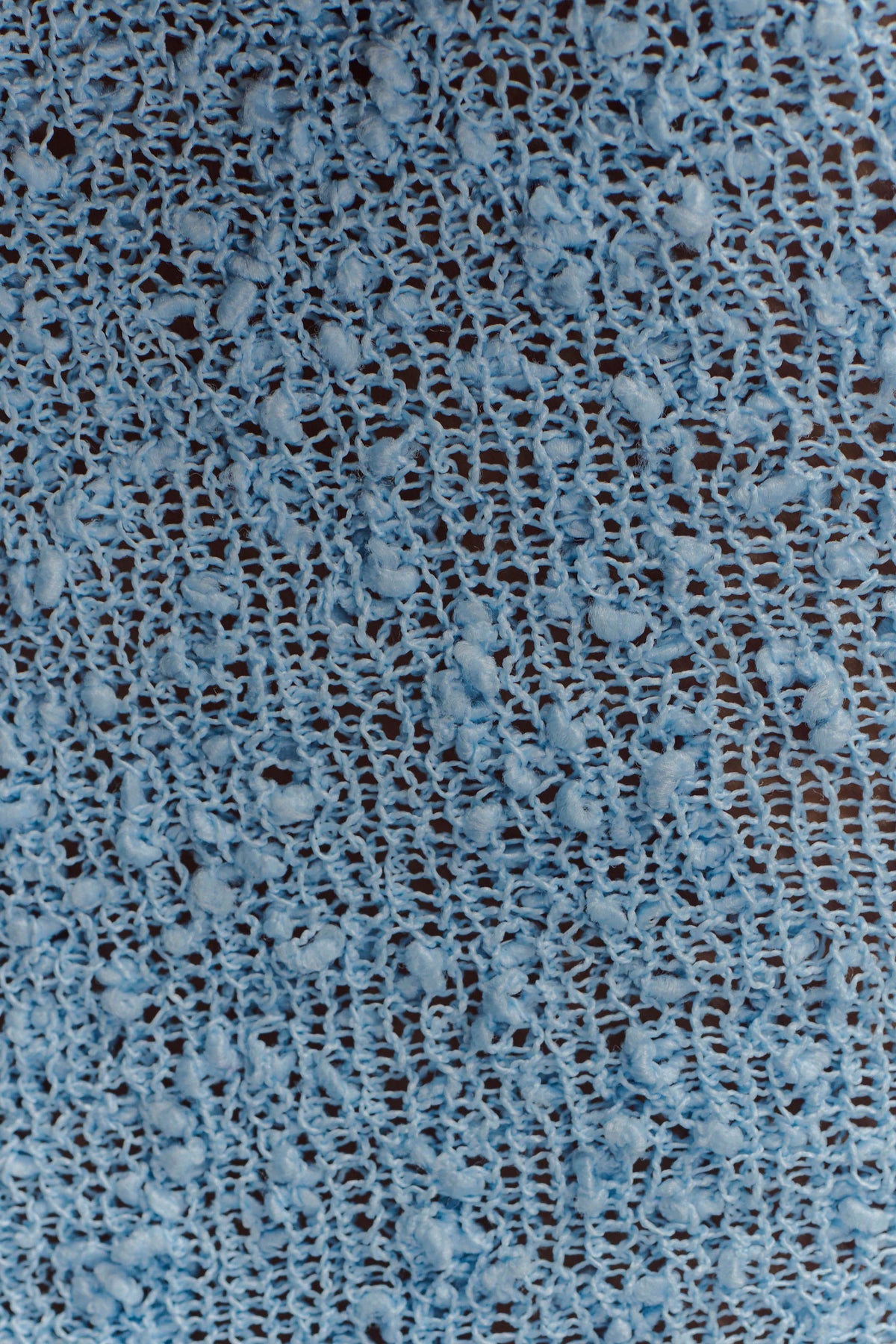 Chloe Off Shoulder Boucle Knit Top - Light Blue #7