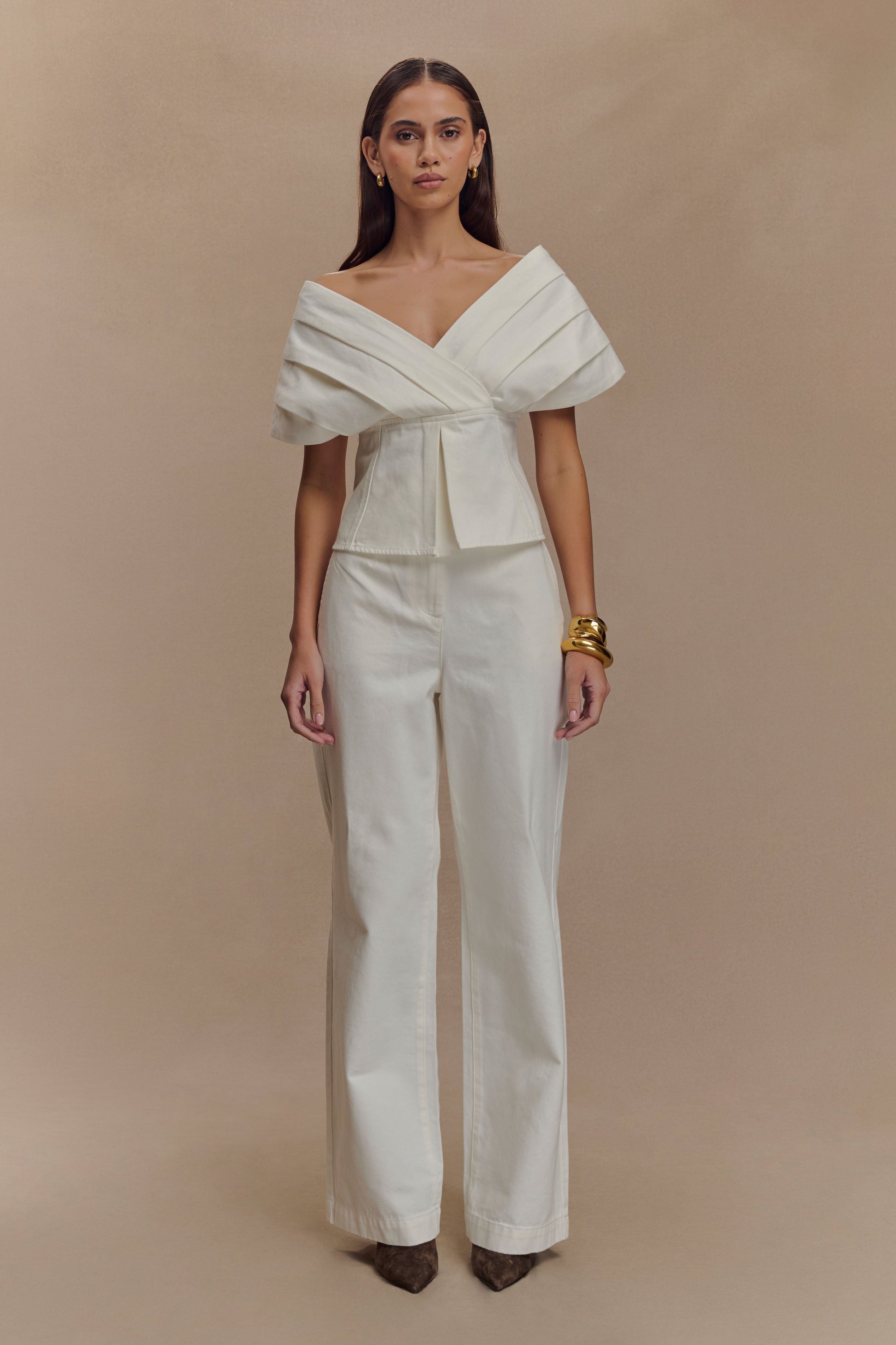 Rayne Wide Leg Denim Jeans - White #6