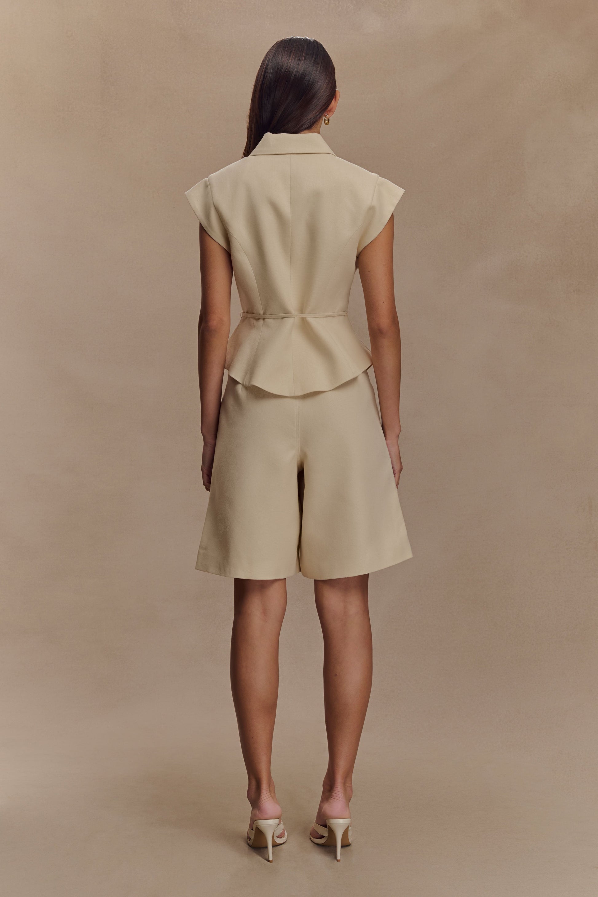 Andina Linen Shorts - Natural Beige #5