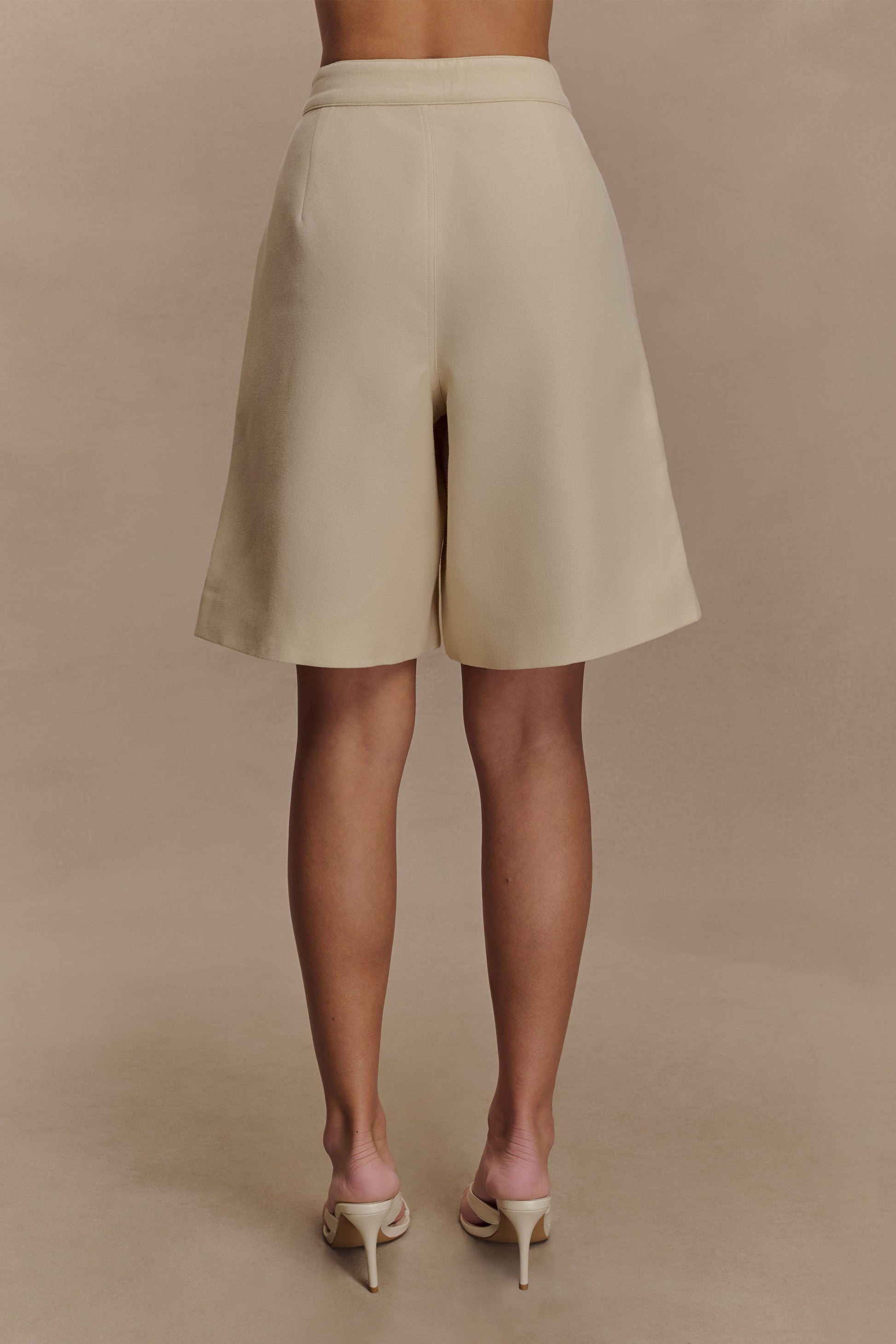 Andina Linen Shorts - Natural Beige #2