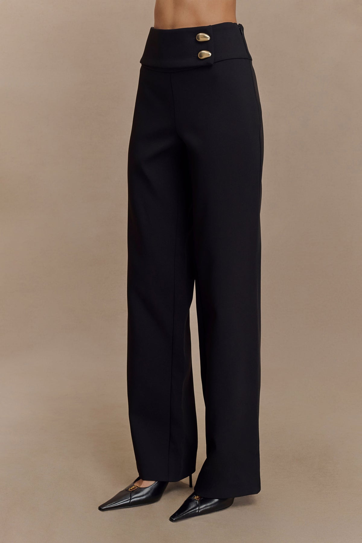 Lindie Straight Leg Suiting Pants - Black #5