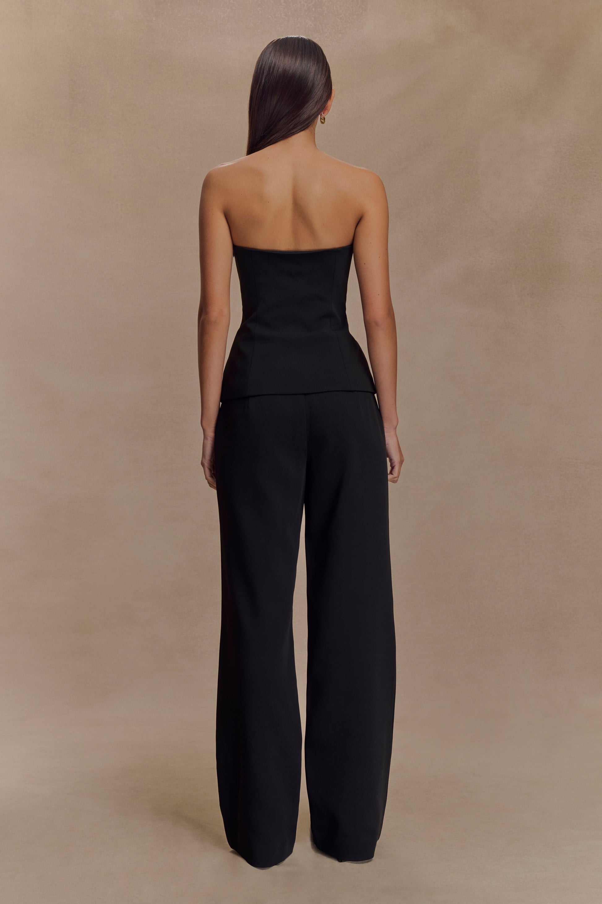 Lindie Strapless Suiting Top - Black #7