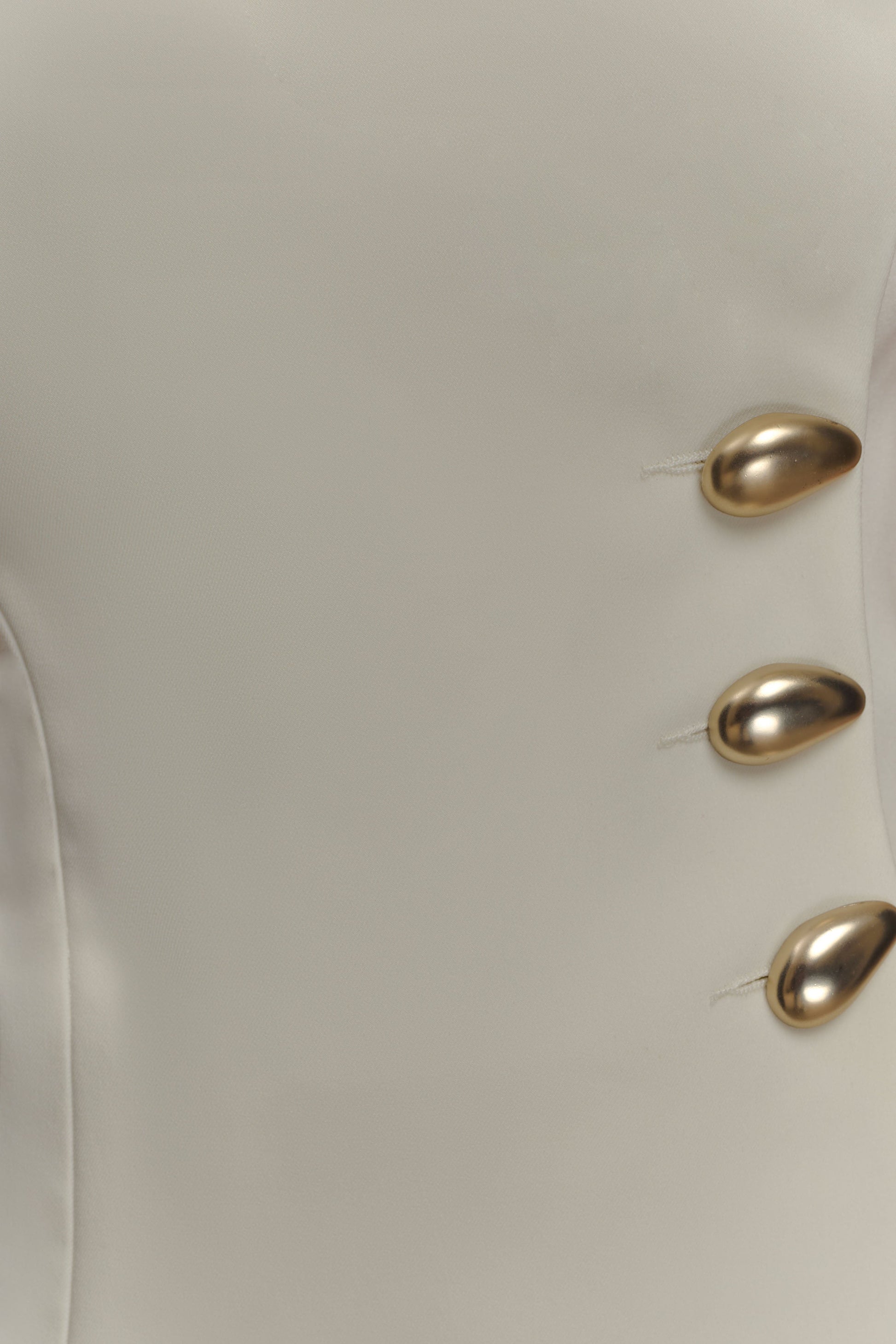 Lindie Strapless Suiting Top - Ivory #8