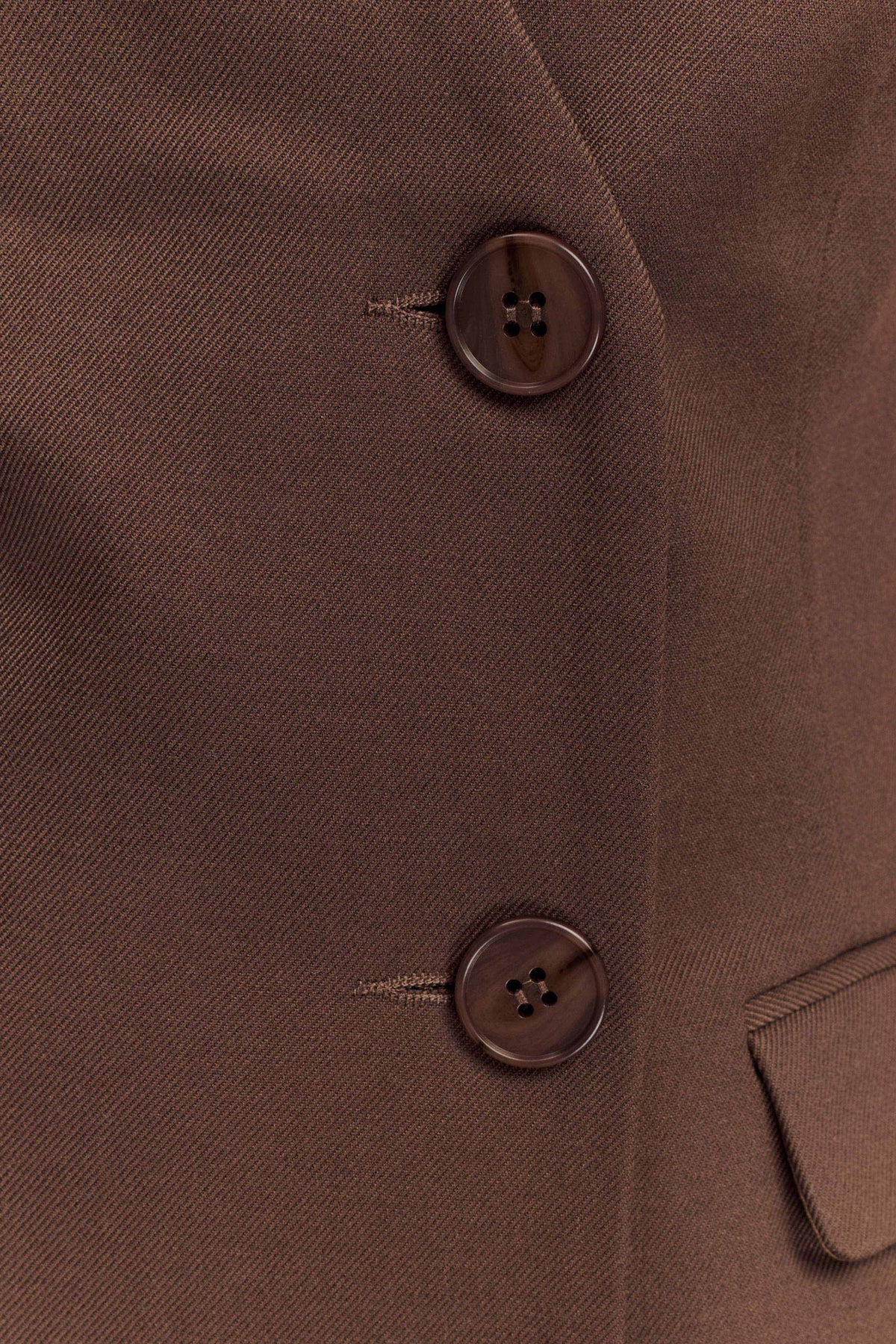 Penelope Suiting Sleeveless Blazer - Chocolate #7