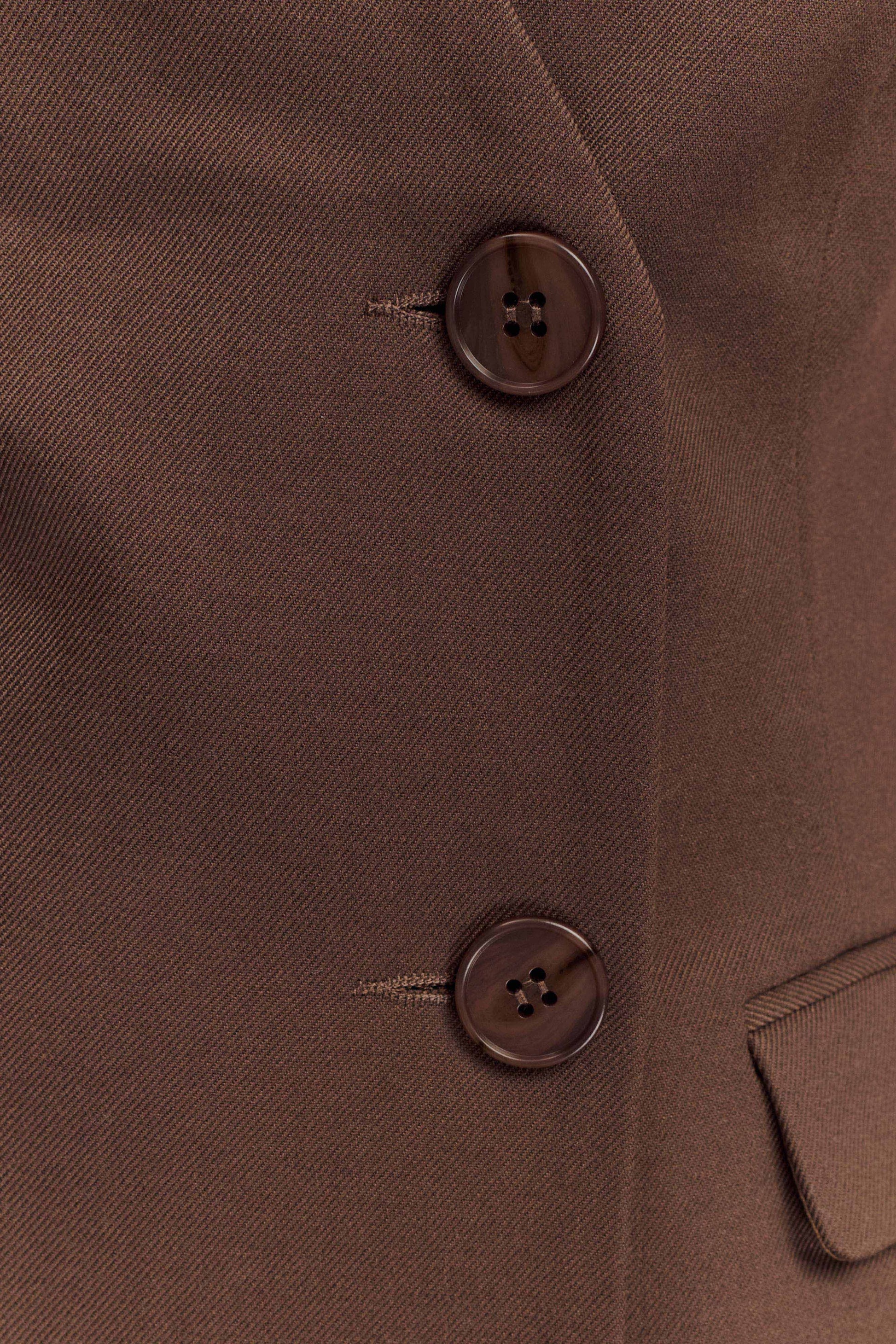 Penelope Suiting Sleeveless Blazer - Chocolate #7