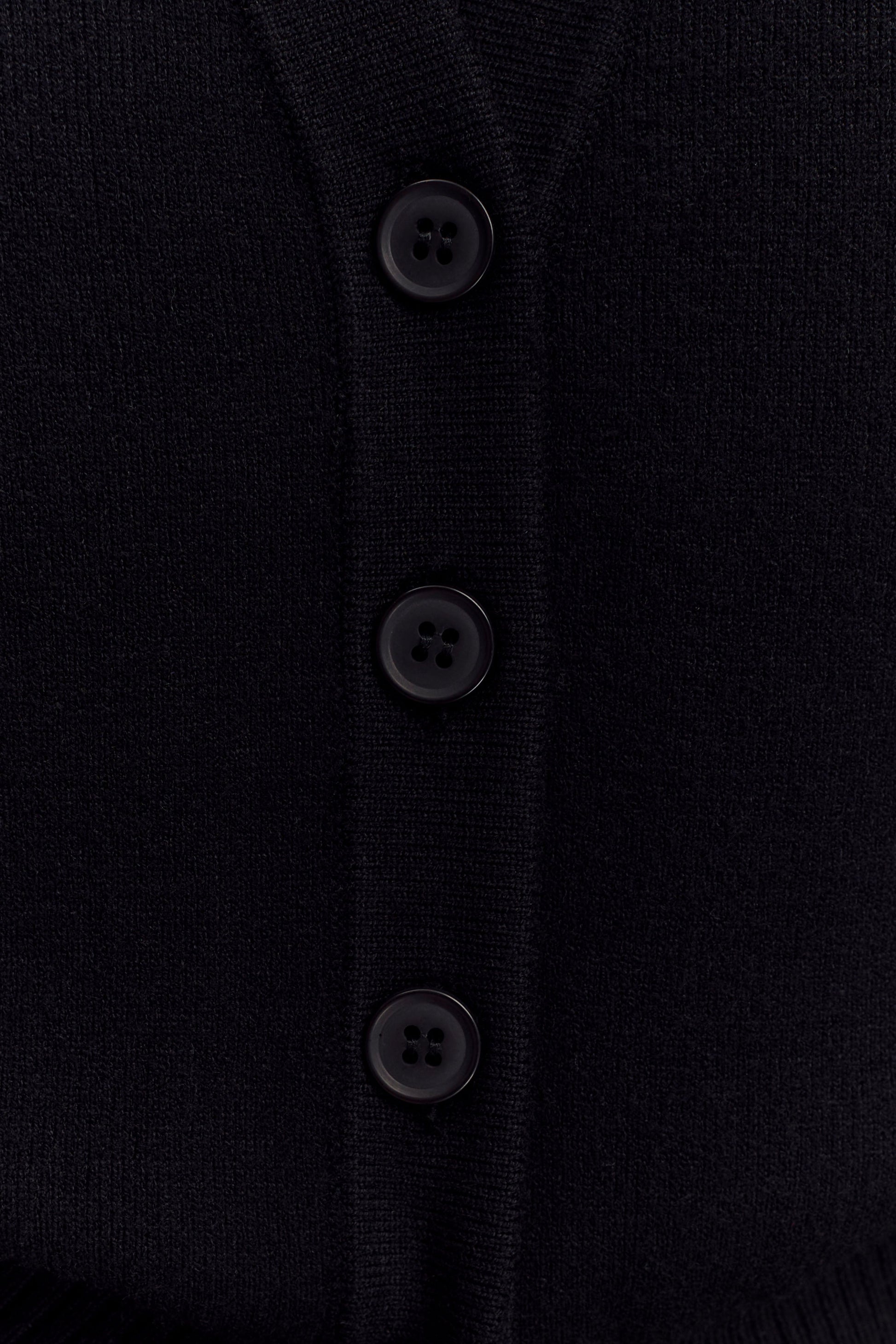 Alexia Buttoned Oversized Cardigan - Black #7