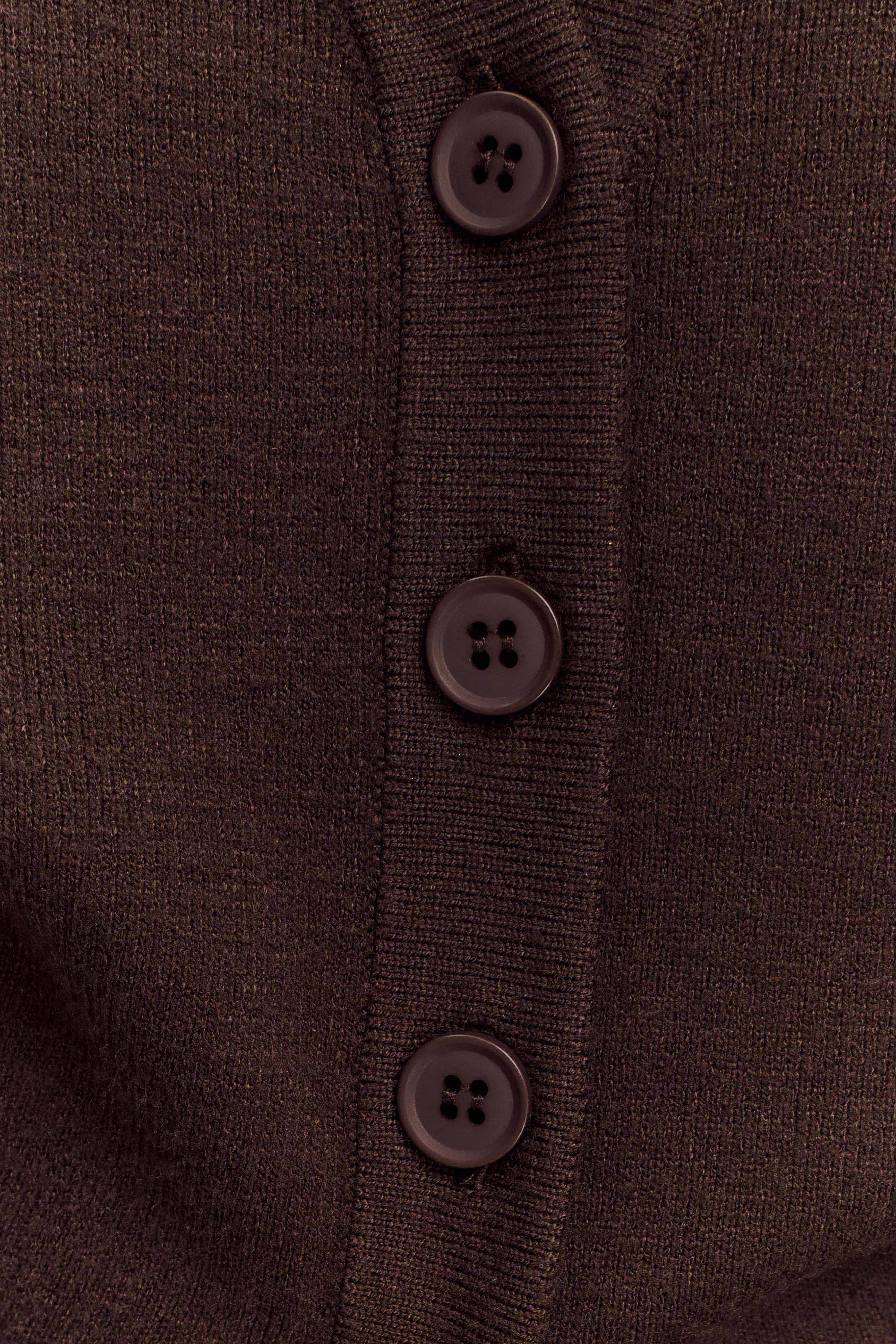 Alexia Buttoned Oversized Cardigan - Dark Chocolate | MESHKI UK