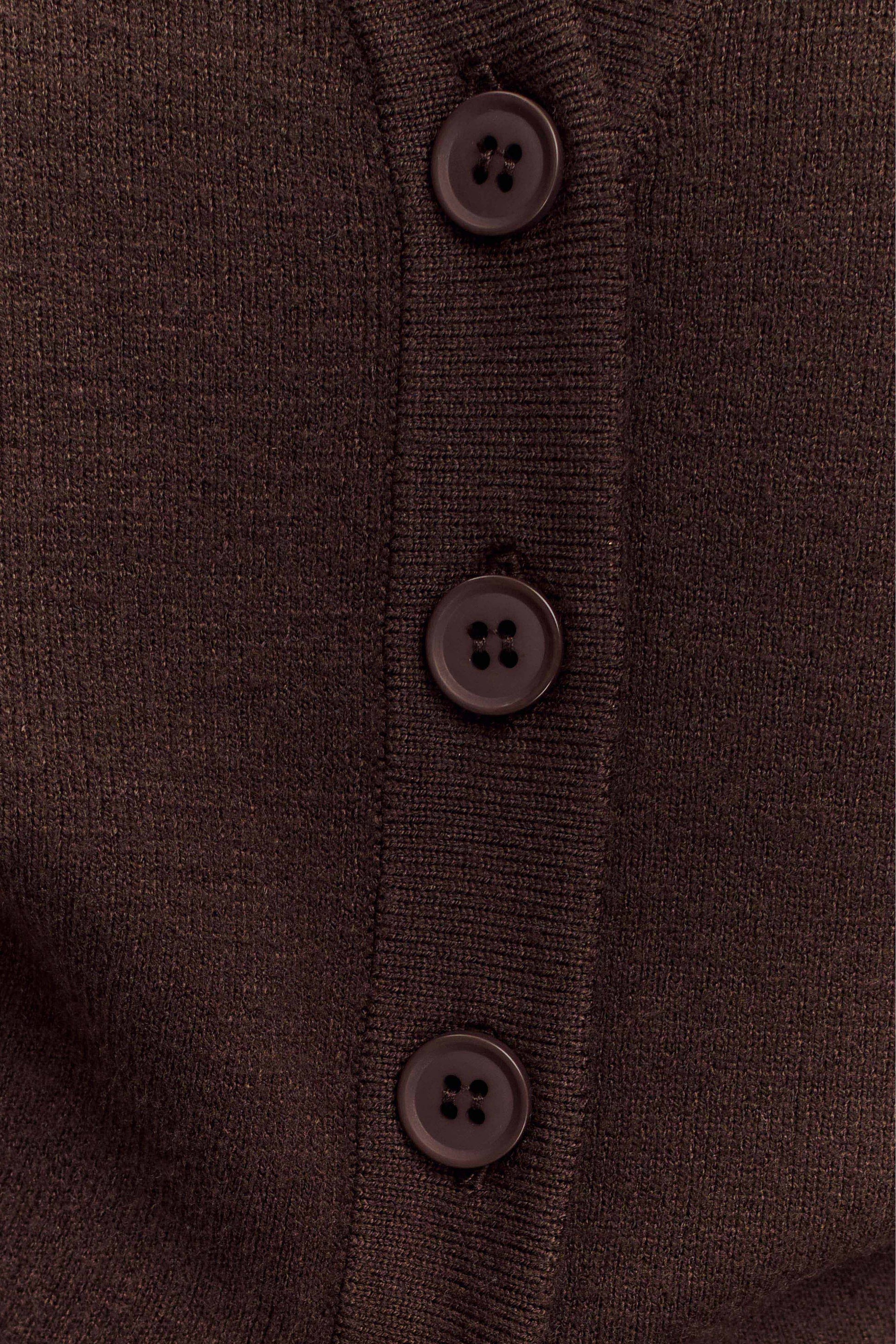 Alexia Buttoned Oversized Cardigan - Dark Chocolate #6