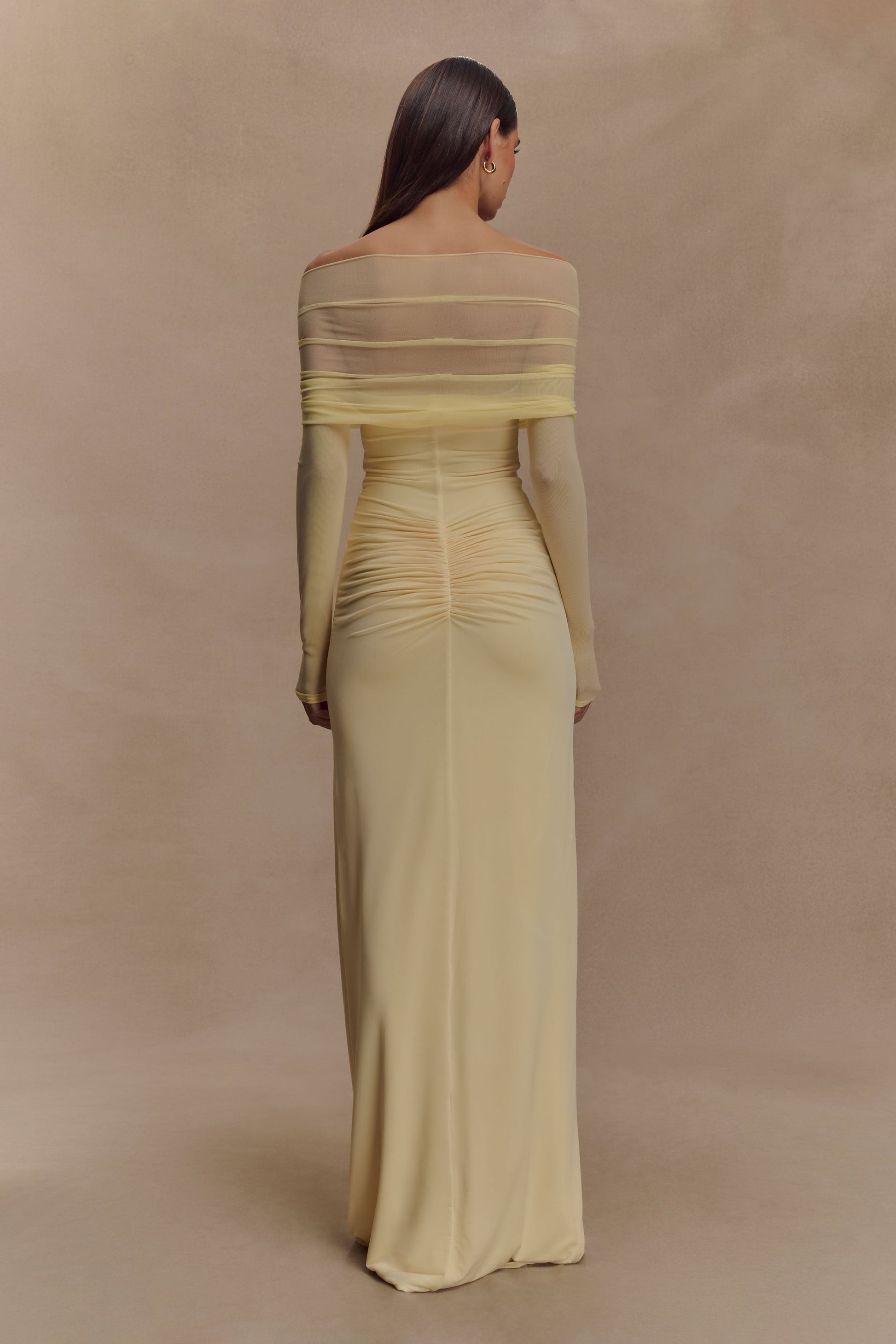 Rafaella Slinky And Mesh Maxi Dress - Lemon #2