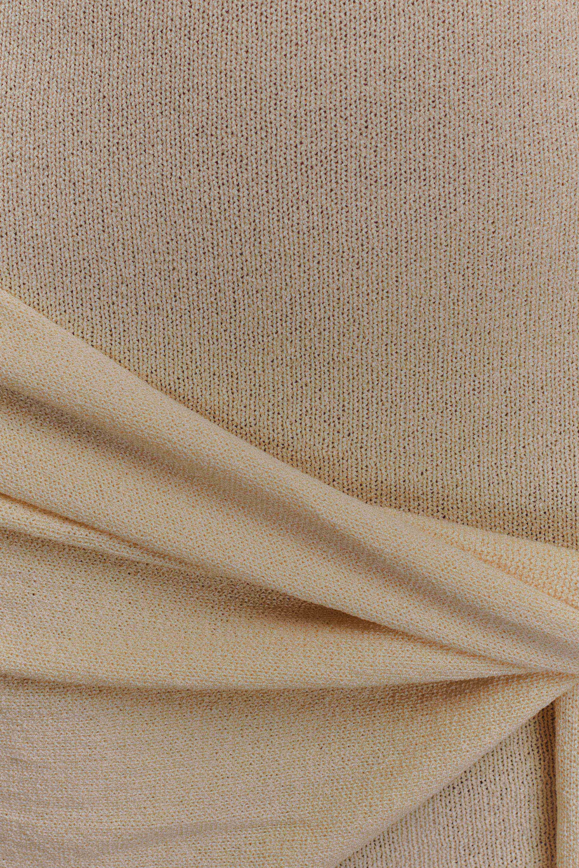 Taron Knit Mini Dress With Scarf - Cream #5